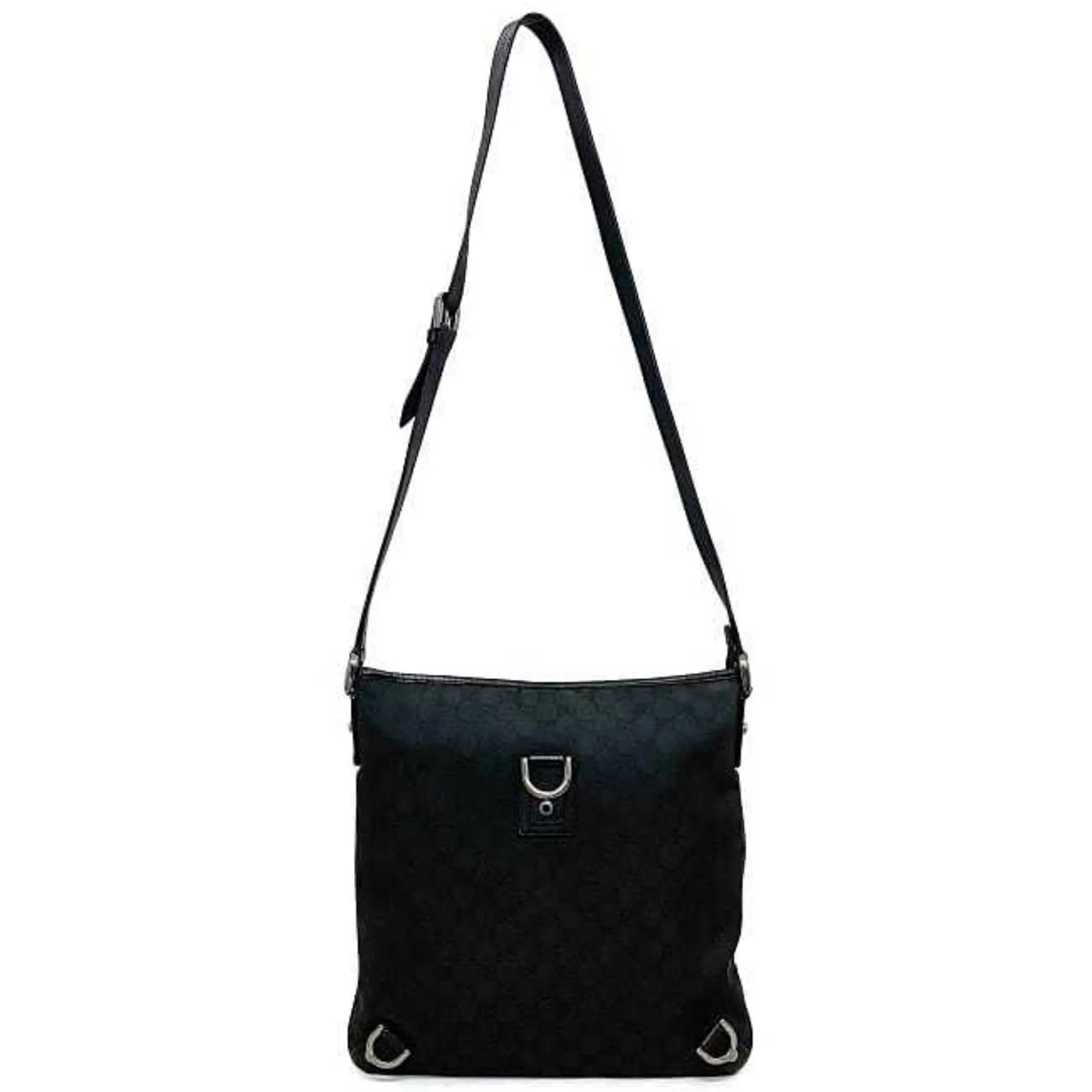 Gucci Abbey   Leather Nylon Shoulder Bag (Pre-Owned)