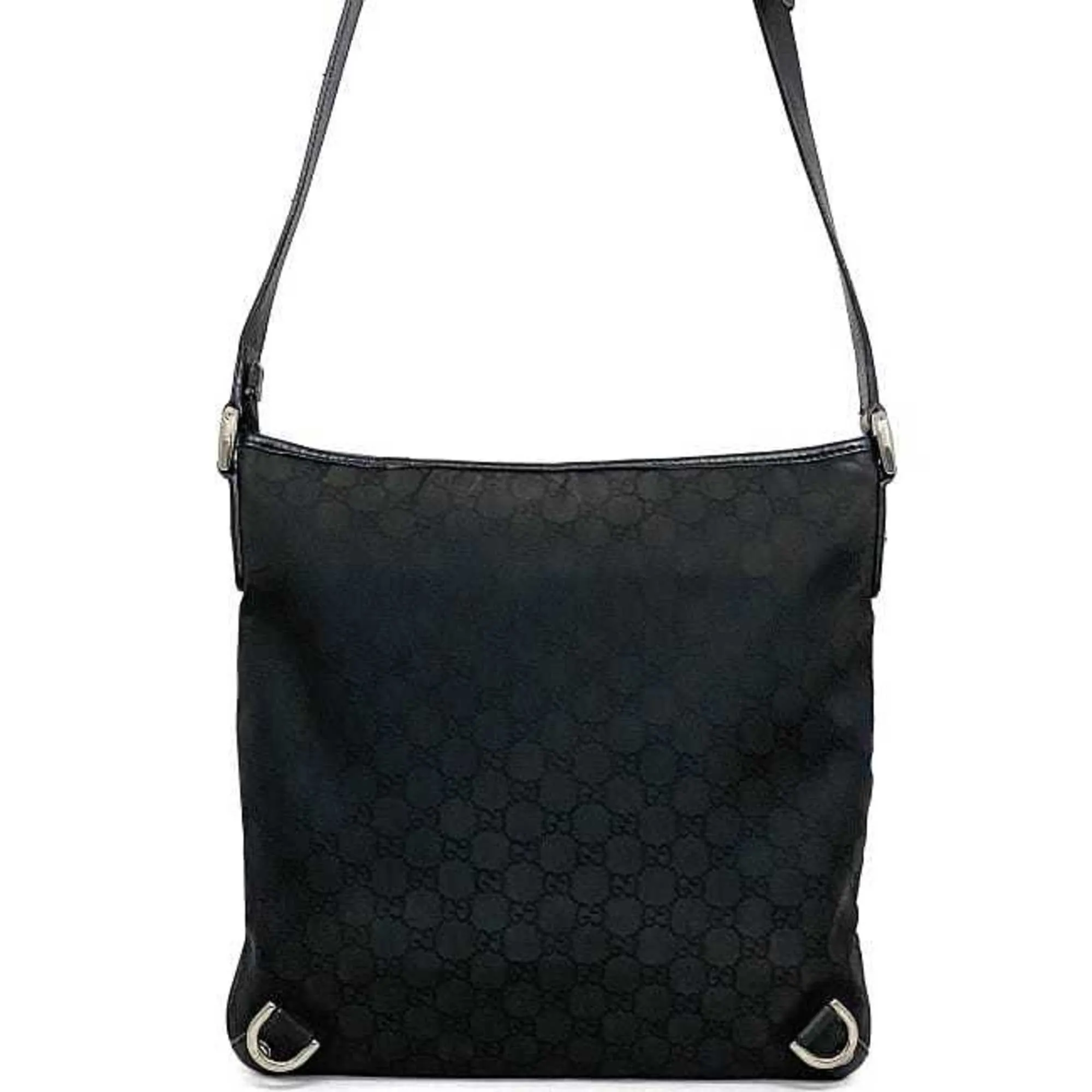 Gucci Abbey   Leather Nylon Shoulder Bag (Pre-Owned)