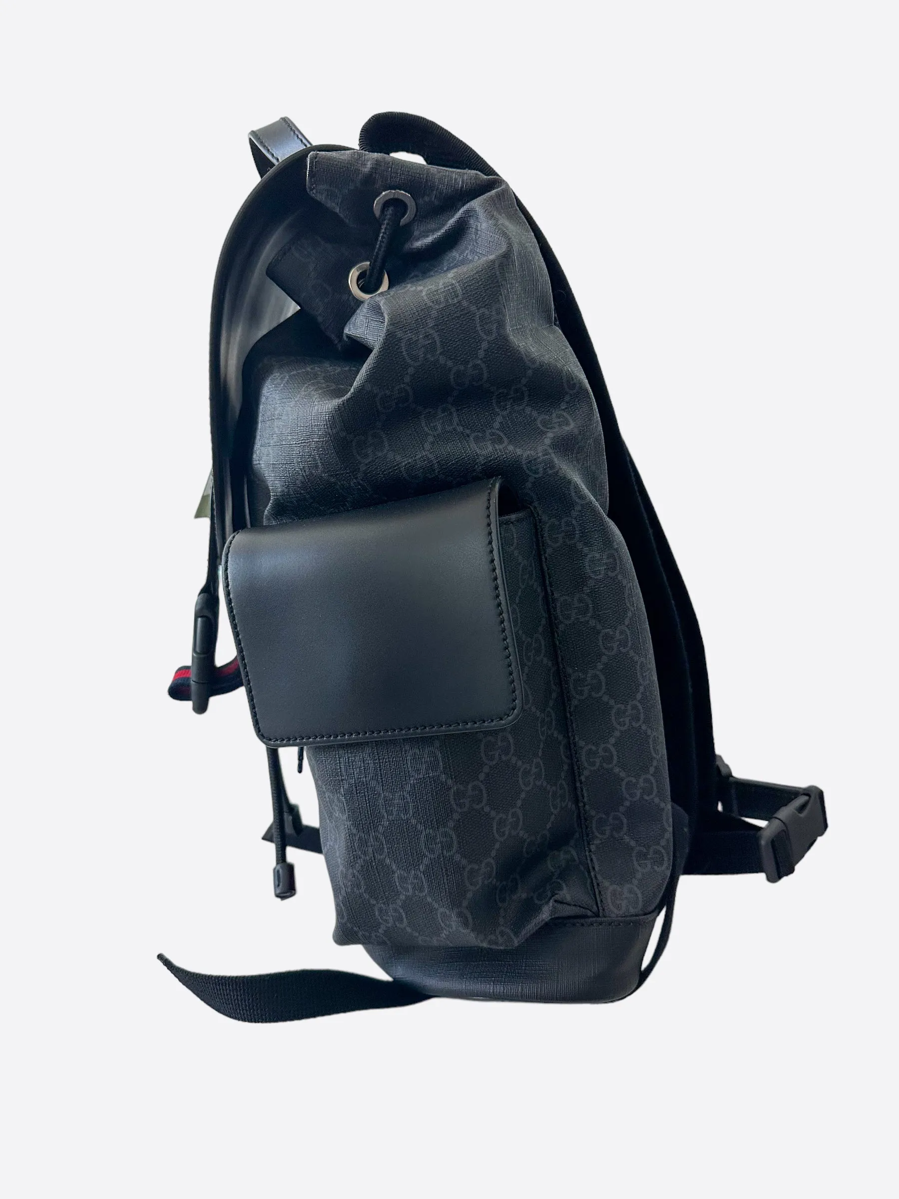 Gucci Black Supreme GG Monogram Backpack