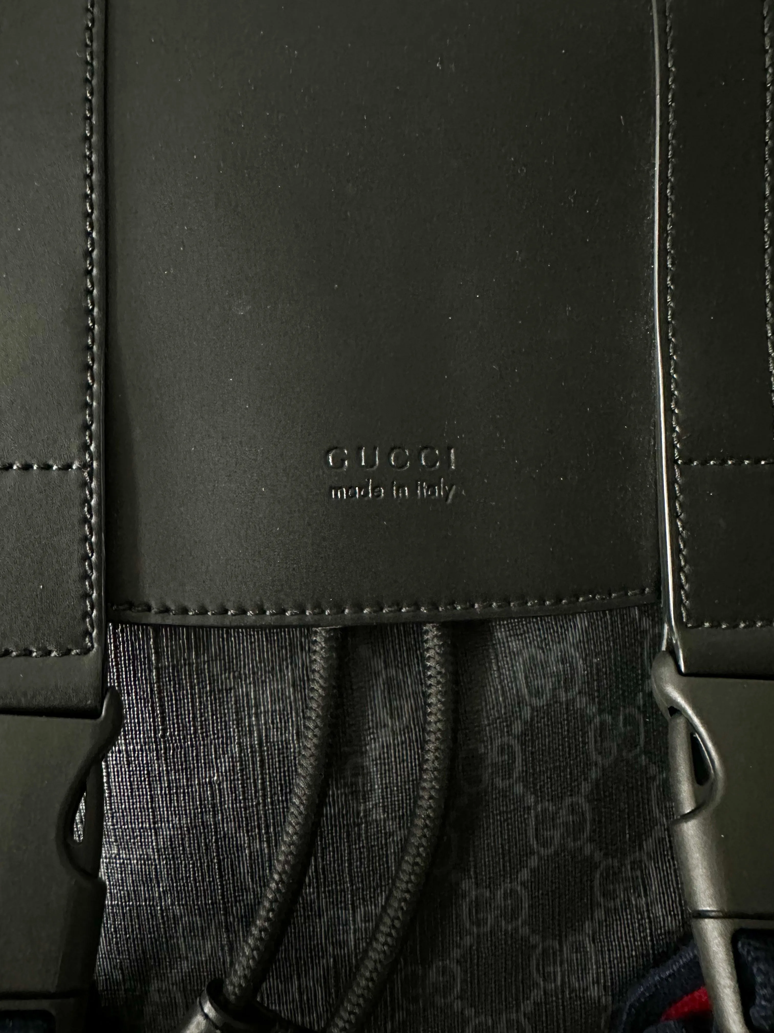 Gucci Black Supreme GG Monogram Backpack