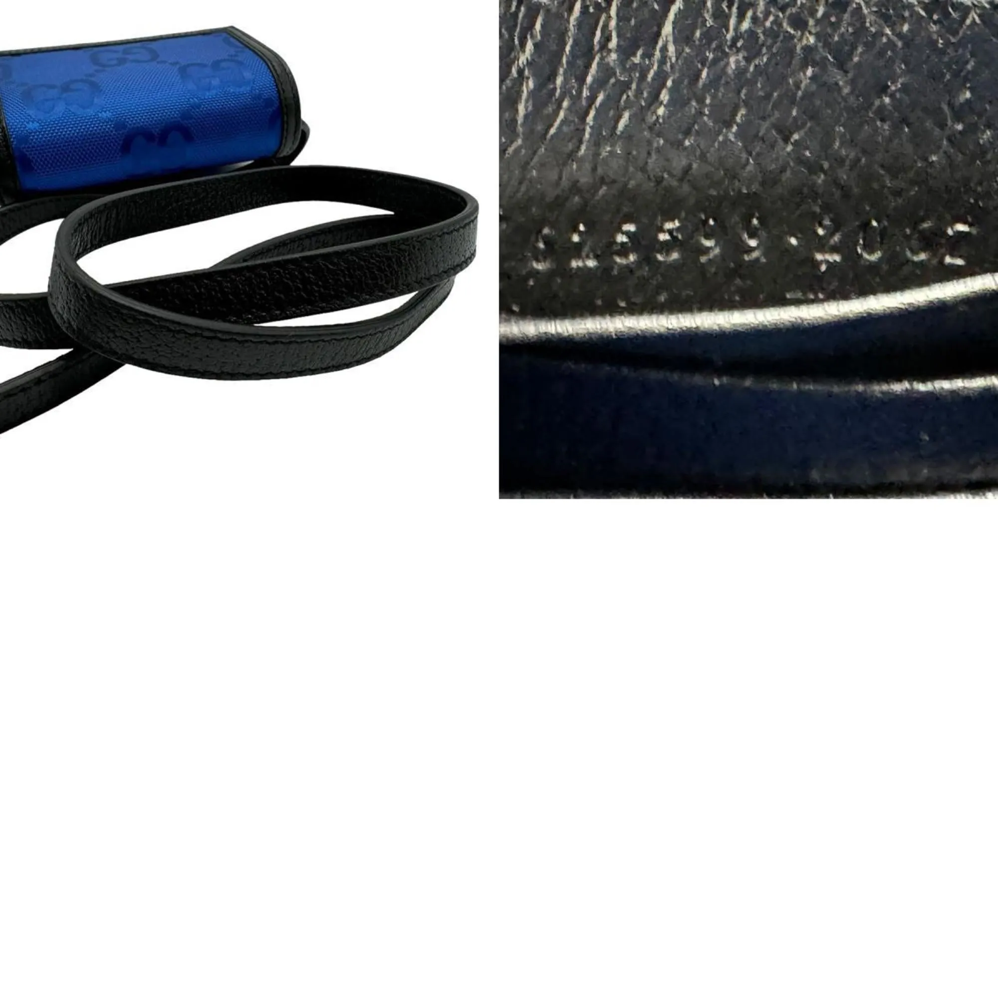 Gucci  blue Nylon Leather Shoulder Bag (Pre-Owned)
