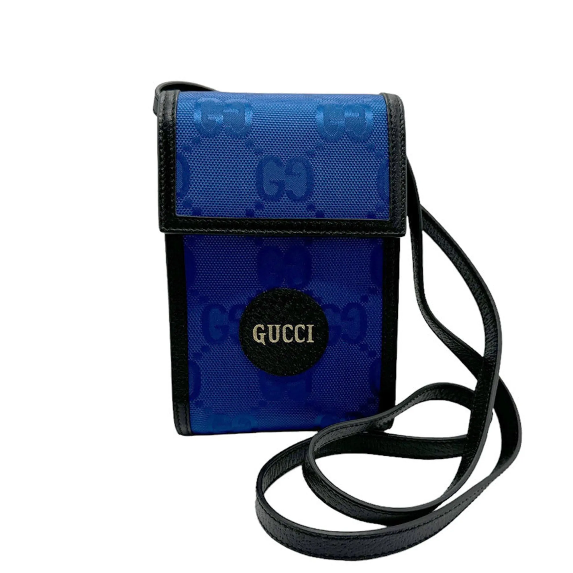 Gucci  blue Nylon Leather Shoulder Bag (Pre-Owned)