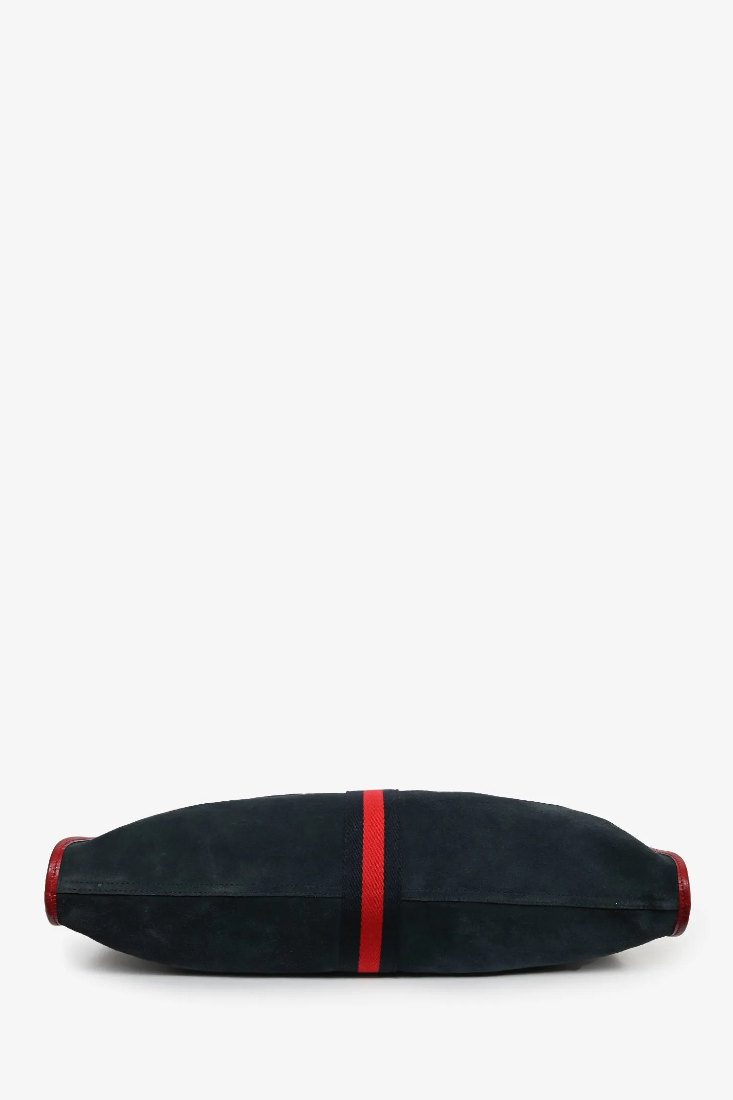 Gucci Blue Suede Red Leather Trimmed 'Rajah' Tote Bag