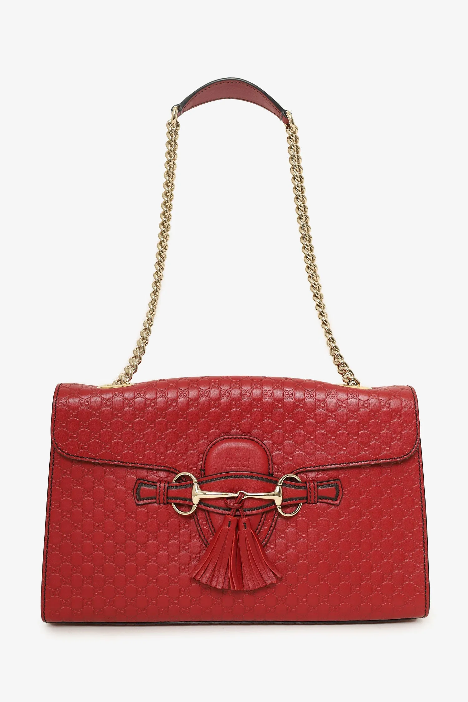 Gucci Burgundy Guccisima Leather 'Emily' Chain Crossbody handbags bulk sale