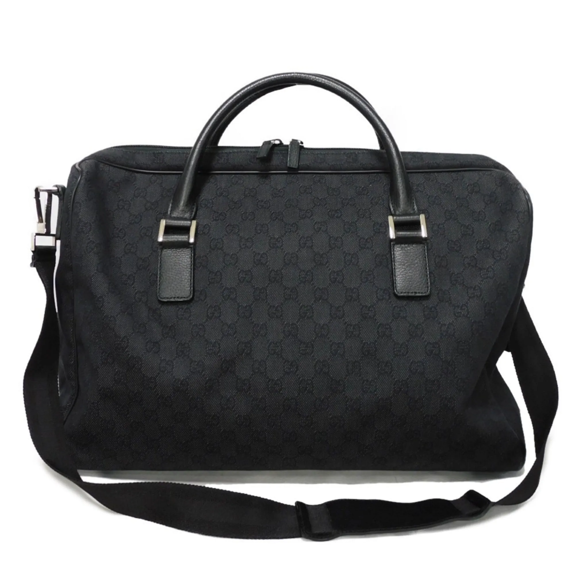 Gucci  Canvas Boston Bag Handbag Shoulder Bag (Pre-Owned)