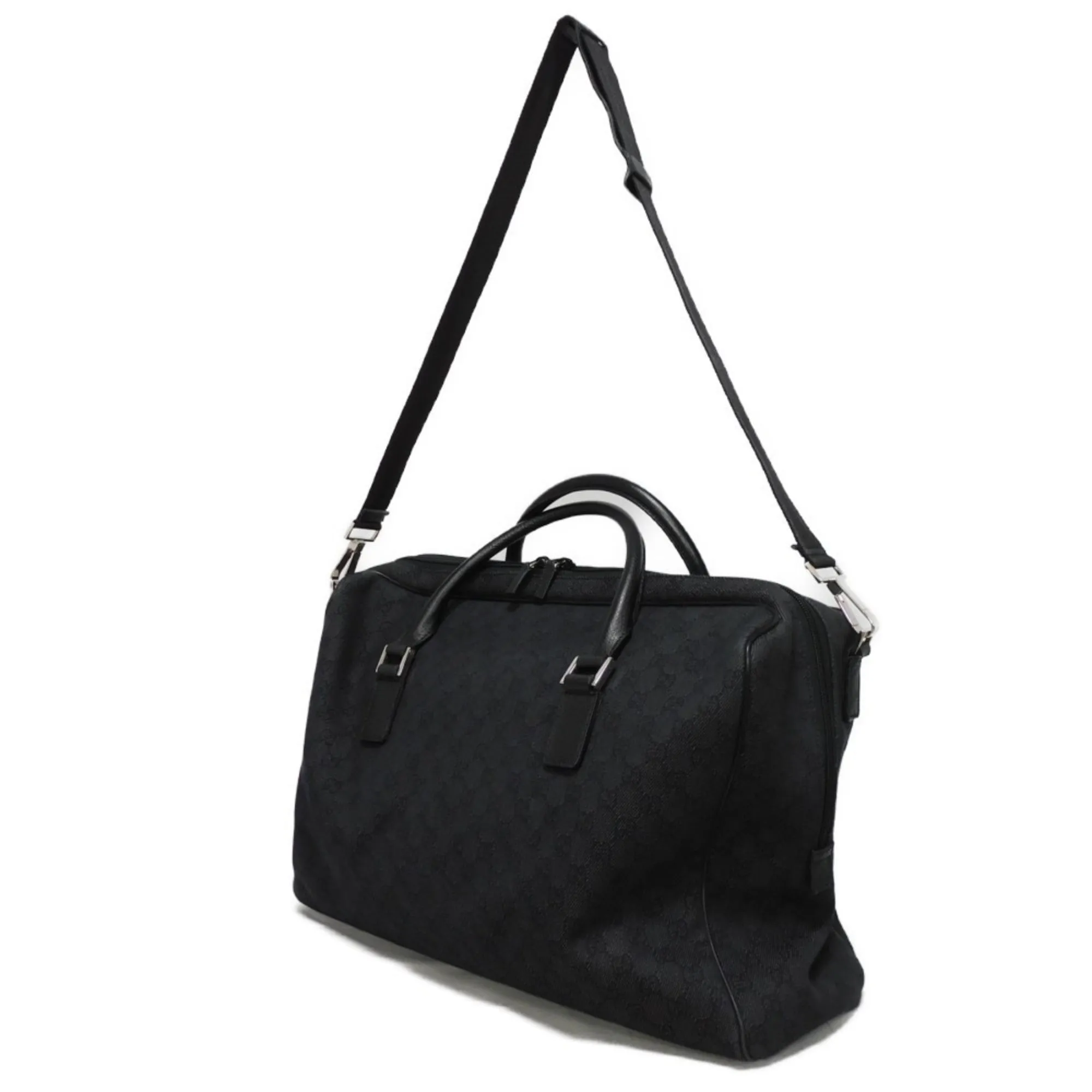 Gucci  Canvas Boston Bag Handbag Shoulder Bag (Pre-Owned)