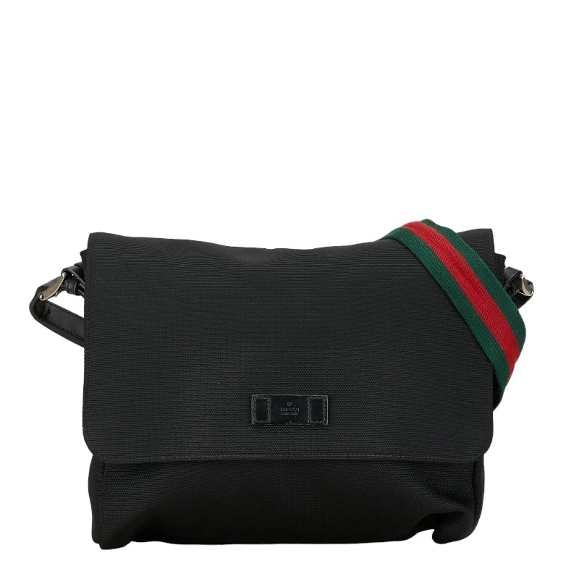 Gucci  Canvas Leather Shoulder Bag (Pre-Owned)