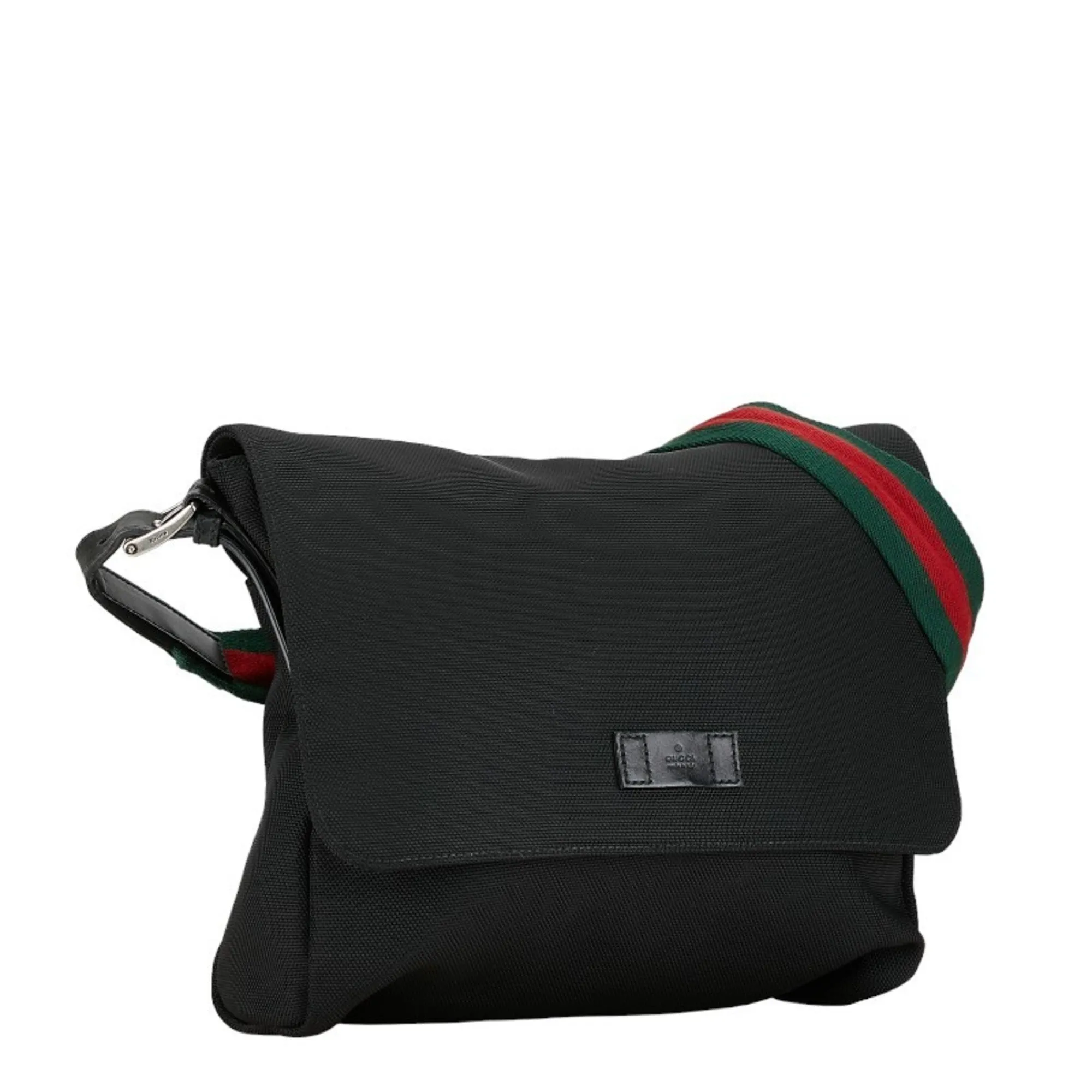 Gucci  Canvas Leather Shoulder Bag (Pre-Owned)