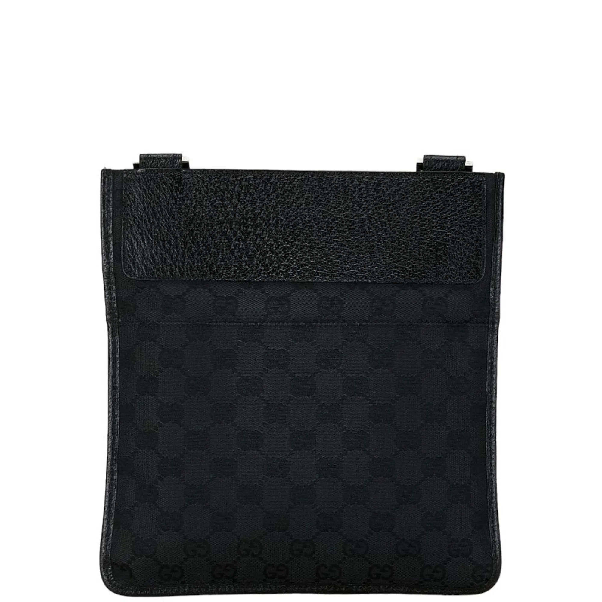 Gucci  Canvas Leather Shoulder Bag (Pre-Owned)