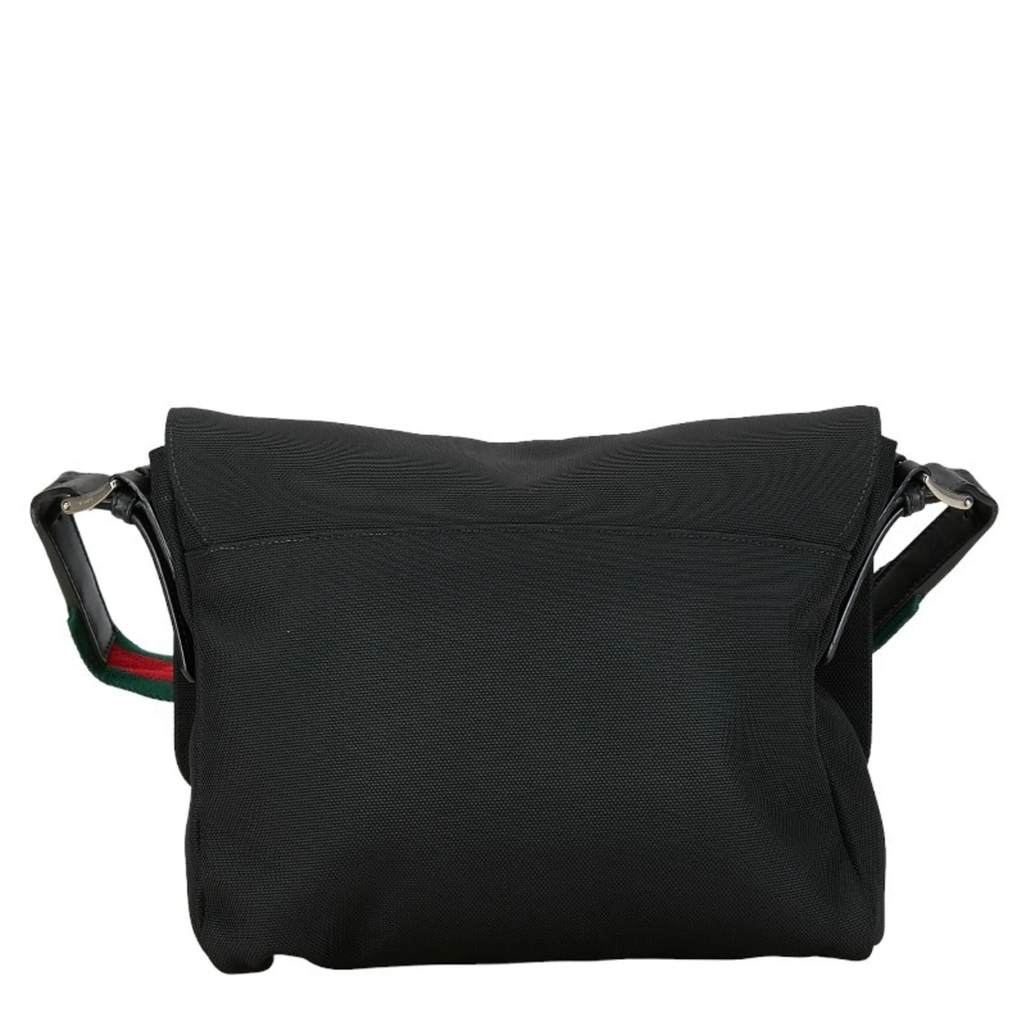 Gucci  Canvas Leather Shoulder Bag (Pre-Owned)