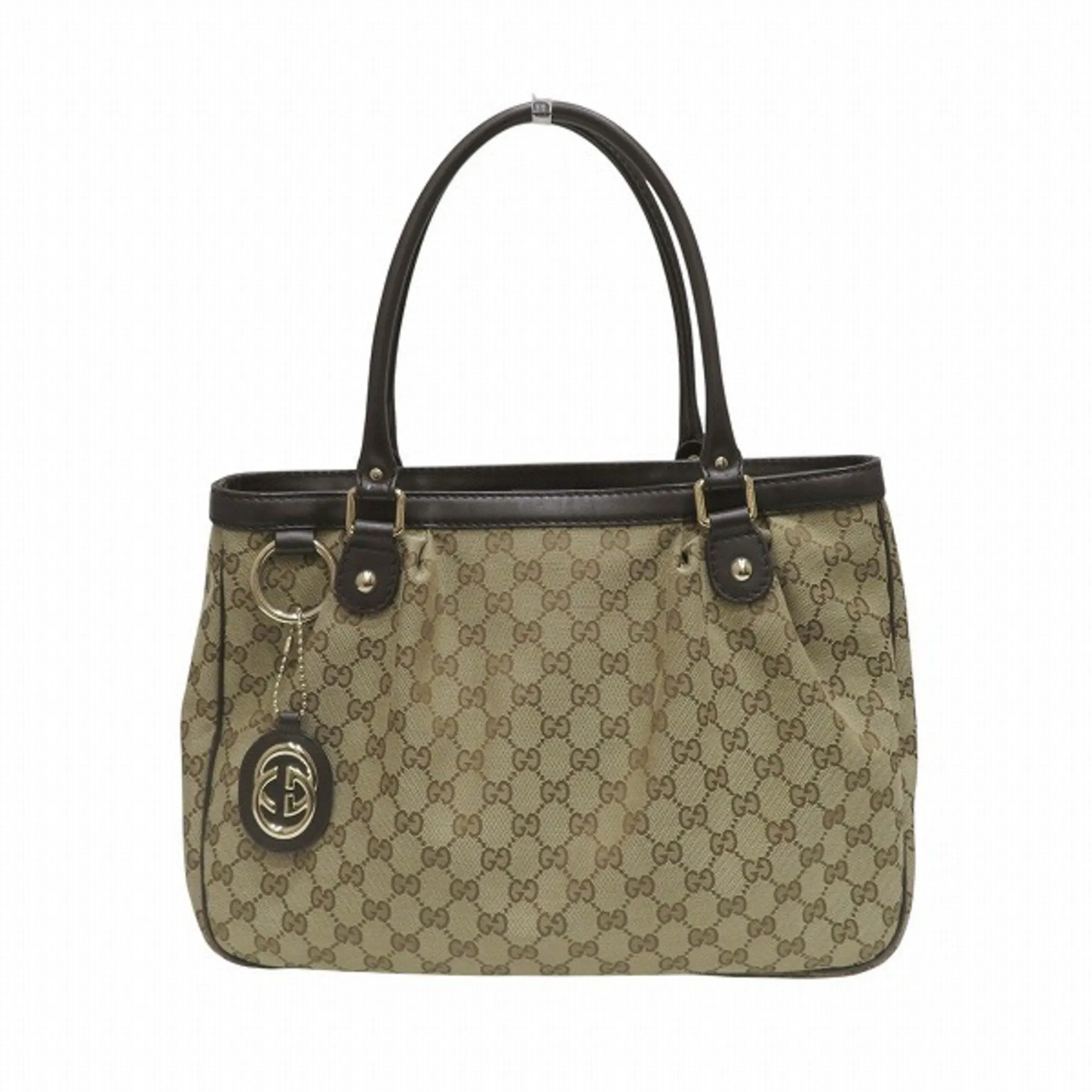 Gucci    Canvas Leather Shoulder Bag Tote Bag (Pre-Owned)