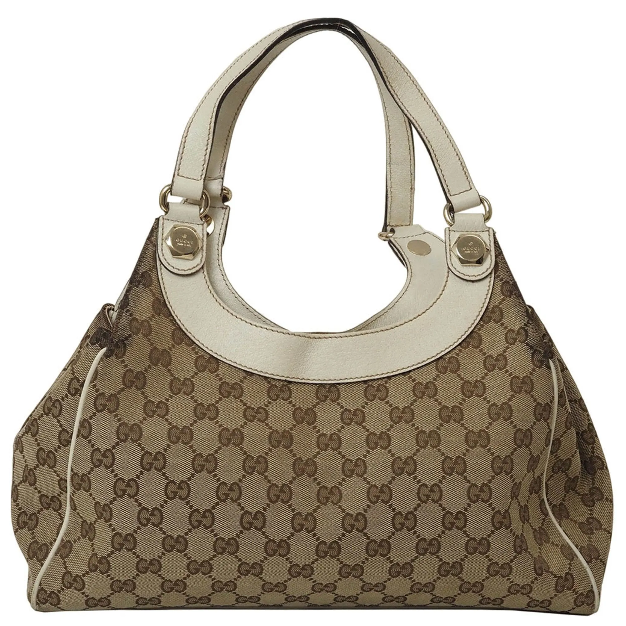 Gucci   Canvas Leather Shoulder Bag Tote Bag (Pre-Owned)