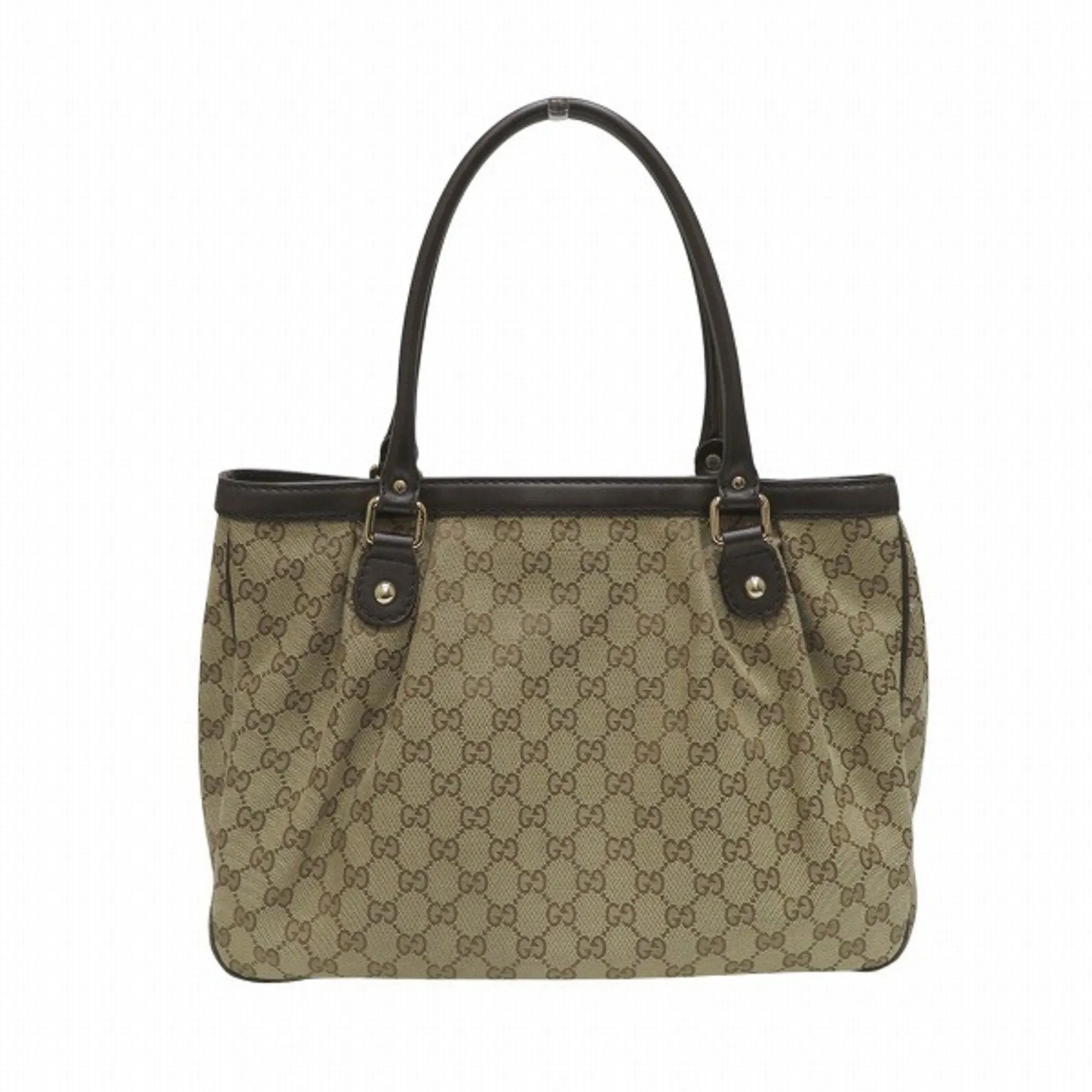 Gucci    Canvas Leather Shoulder Bag Tote Bag (Pre-Owned)