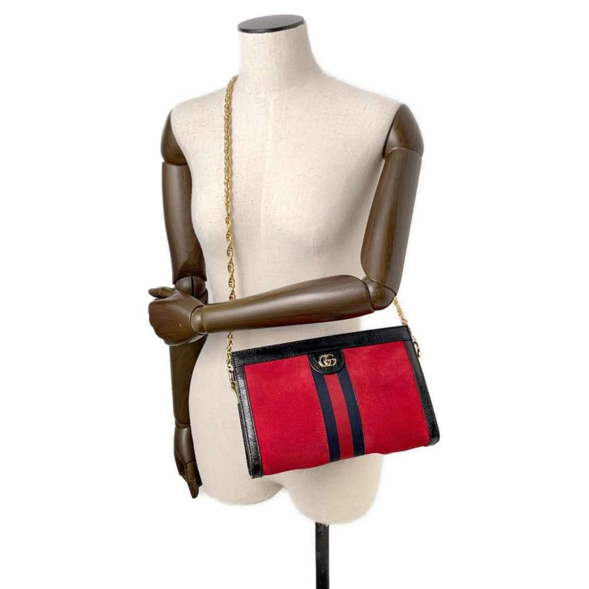 Gucci   Color Suede Pvc Shoulder Bag (Pre-Owned)