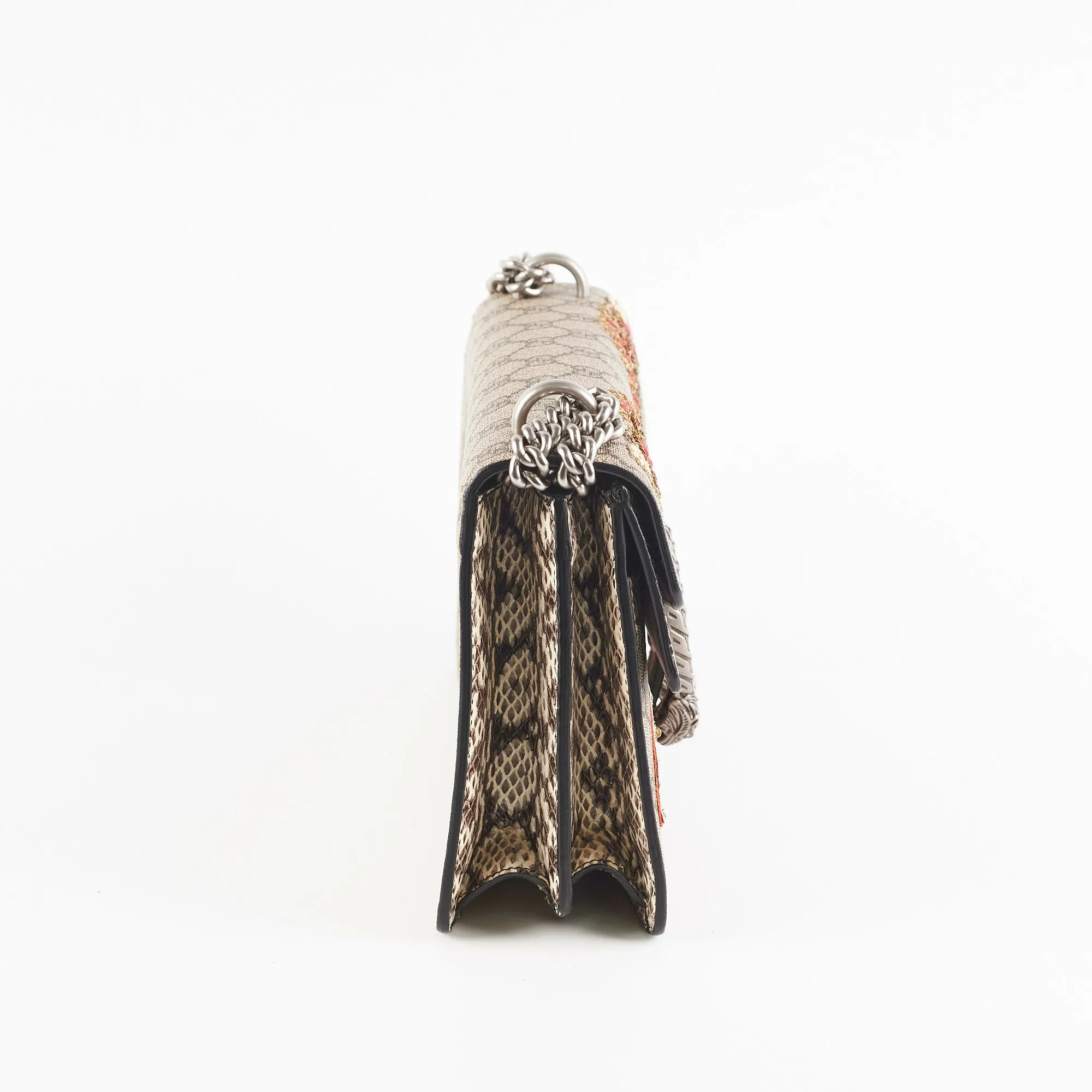 Gucci Dionysus Small Monogram Python with Embellished Elephant Patches