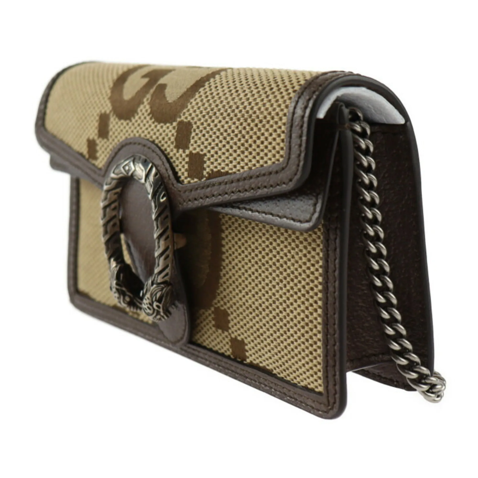 Gucci Gg Canvas  Gg Canvas Leather Pochette Shoulder Bag (Pre-Owned)