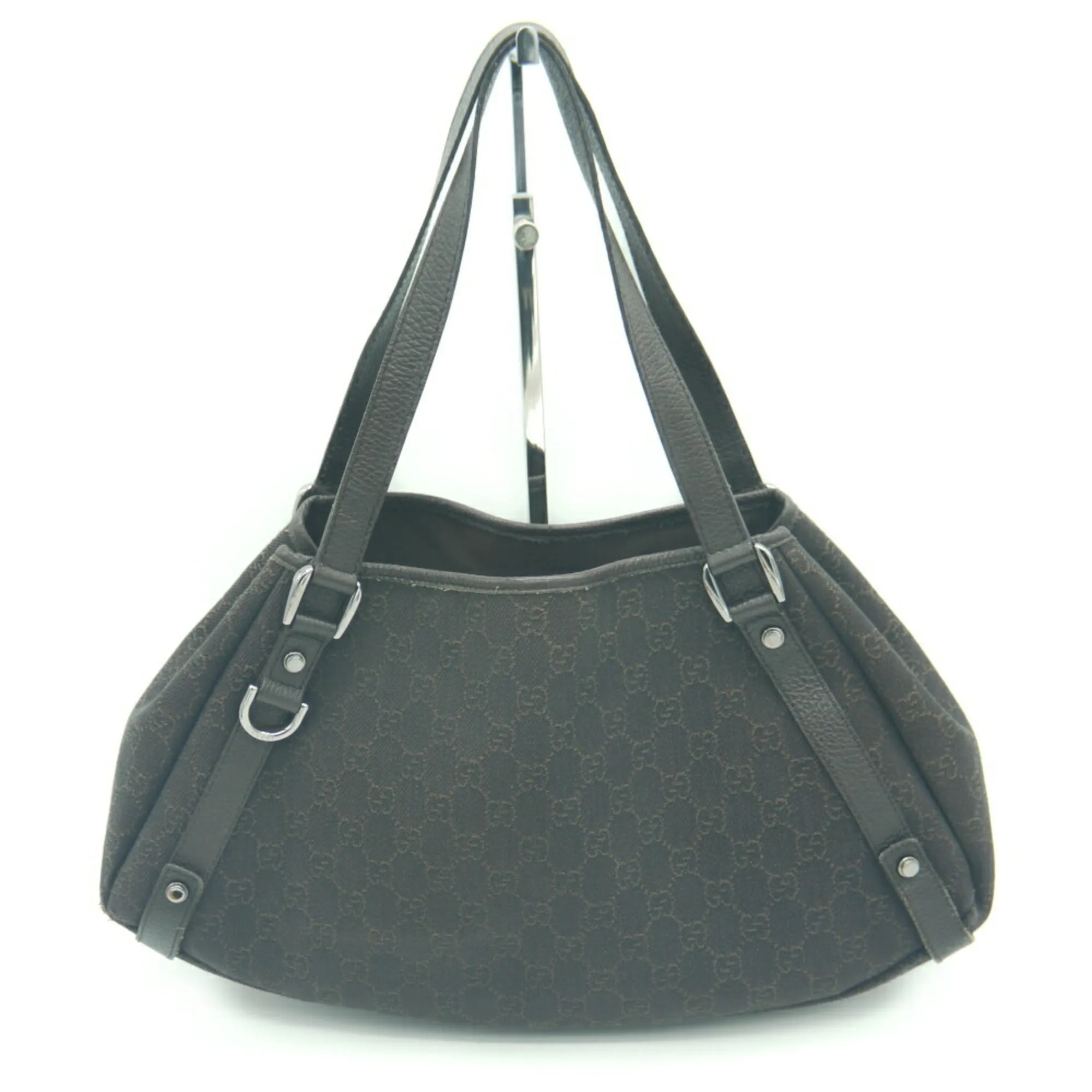 Gucci  Gg Canvas Leather Shoulder Bag Tote Bag (Pre-Owned)