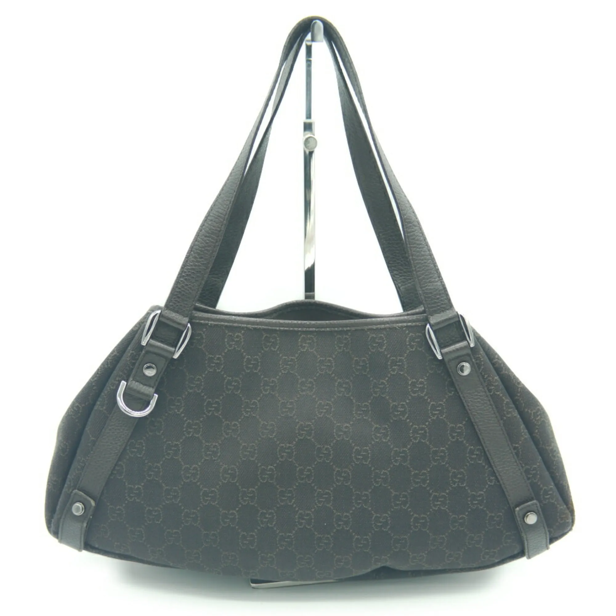 Gucci  Gg Canvas Leather Shoulder Bag Tote Bag (Pre-Owned)