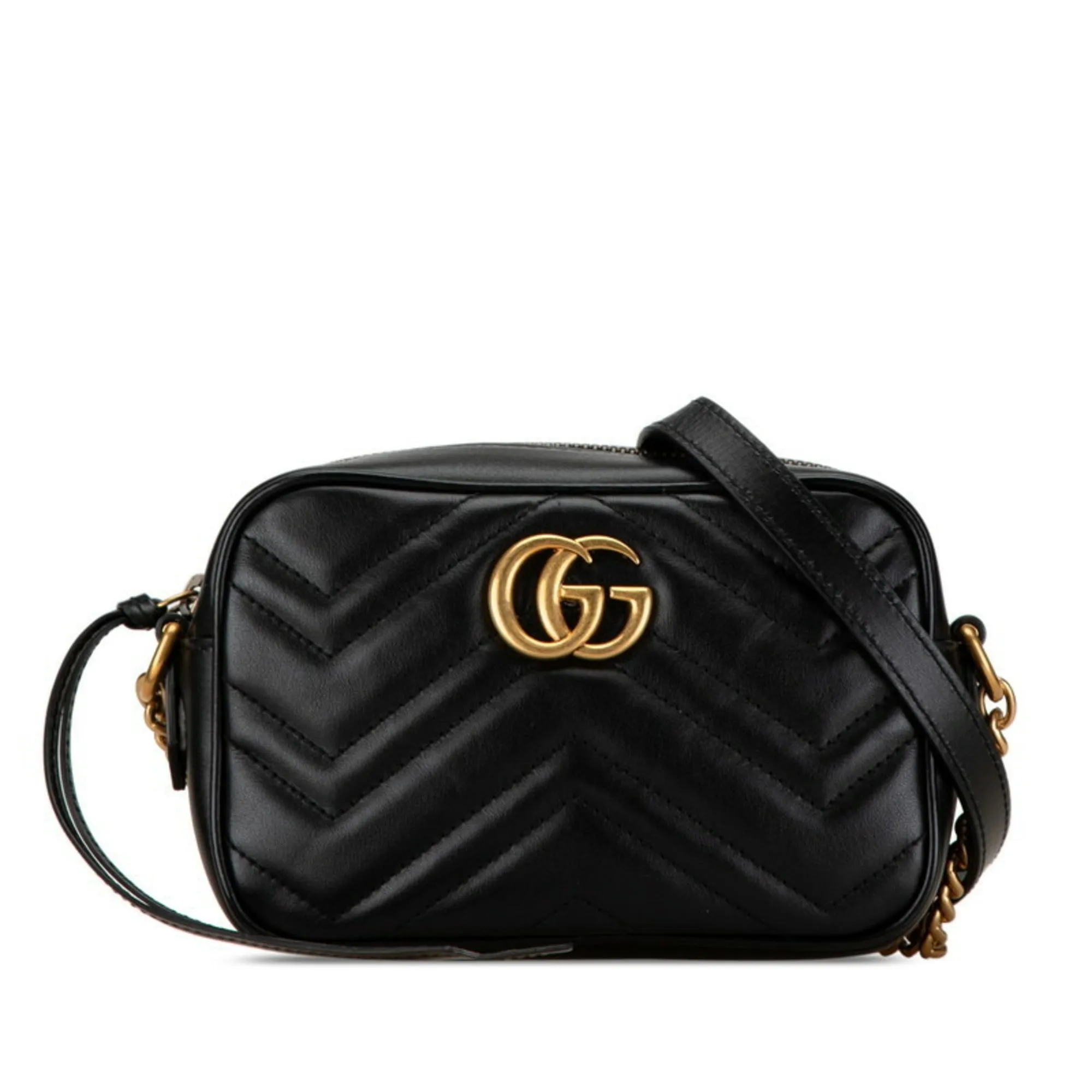 Gucci Gg Marmont  Leather Shoulder Bag (Pre-Owned)