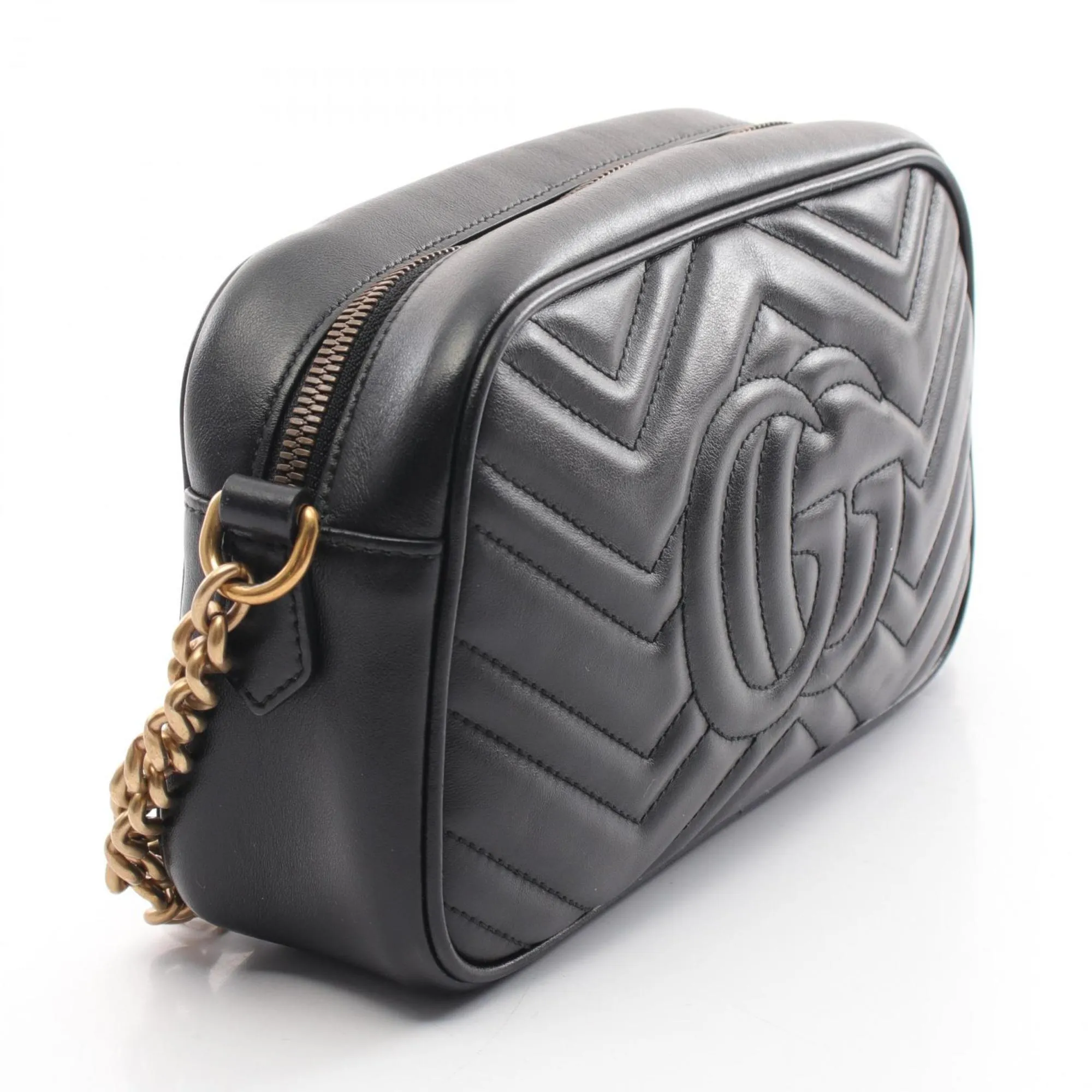 Gucci Gg Marmont  Leather Shoulder Bag (Pre-Owned)
