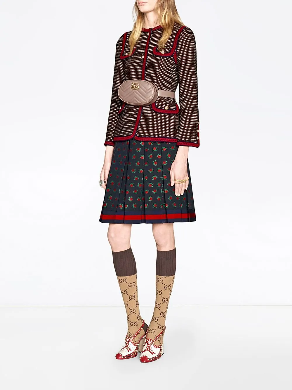 Gucci GG Marmont Matelass?? Leather Belt Bag