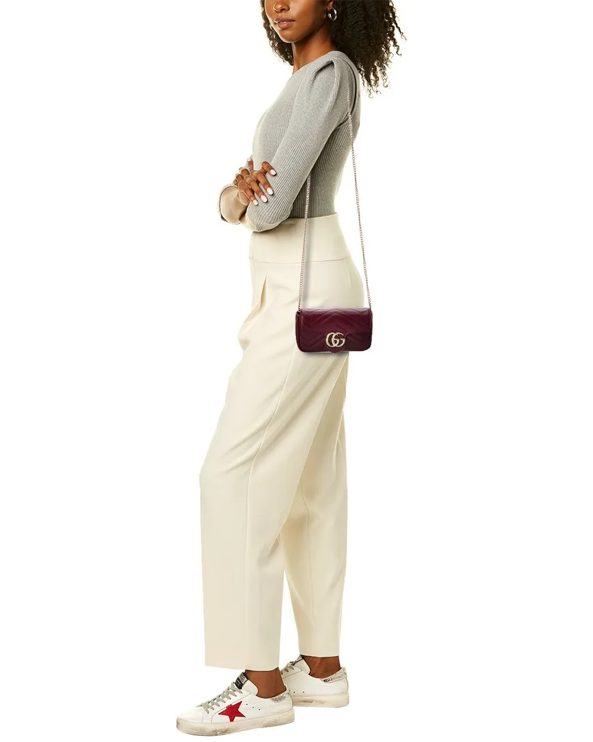 Gucci GG Marmont Super Mini Matelasse Leather Shoulder Bag