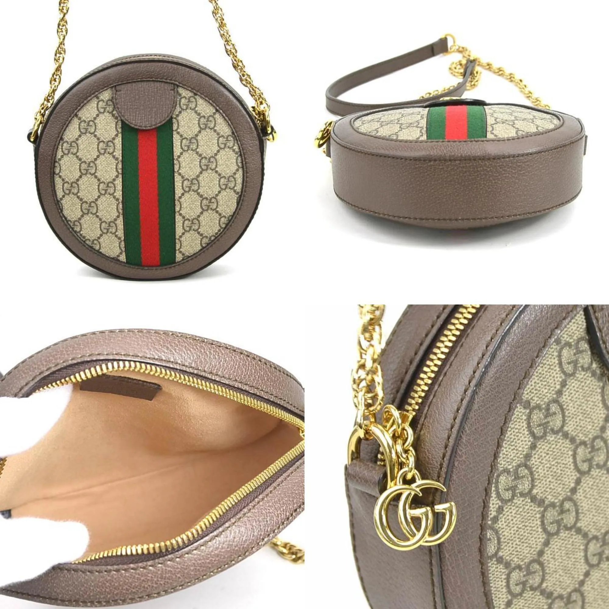 Gucci  Gg Supreme Leather Shoulder Bag (Pre-Owned)