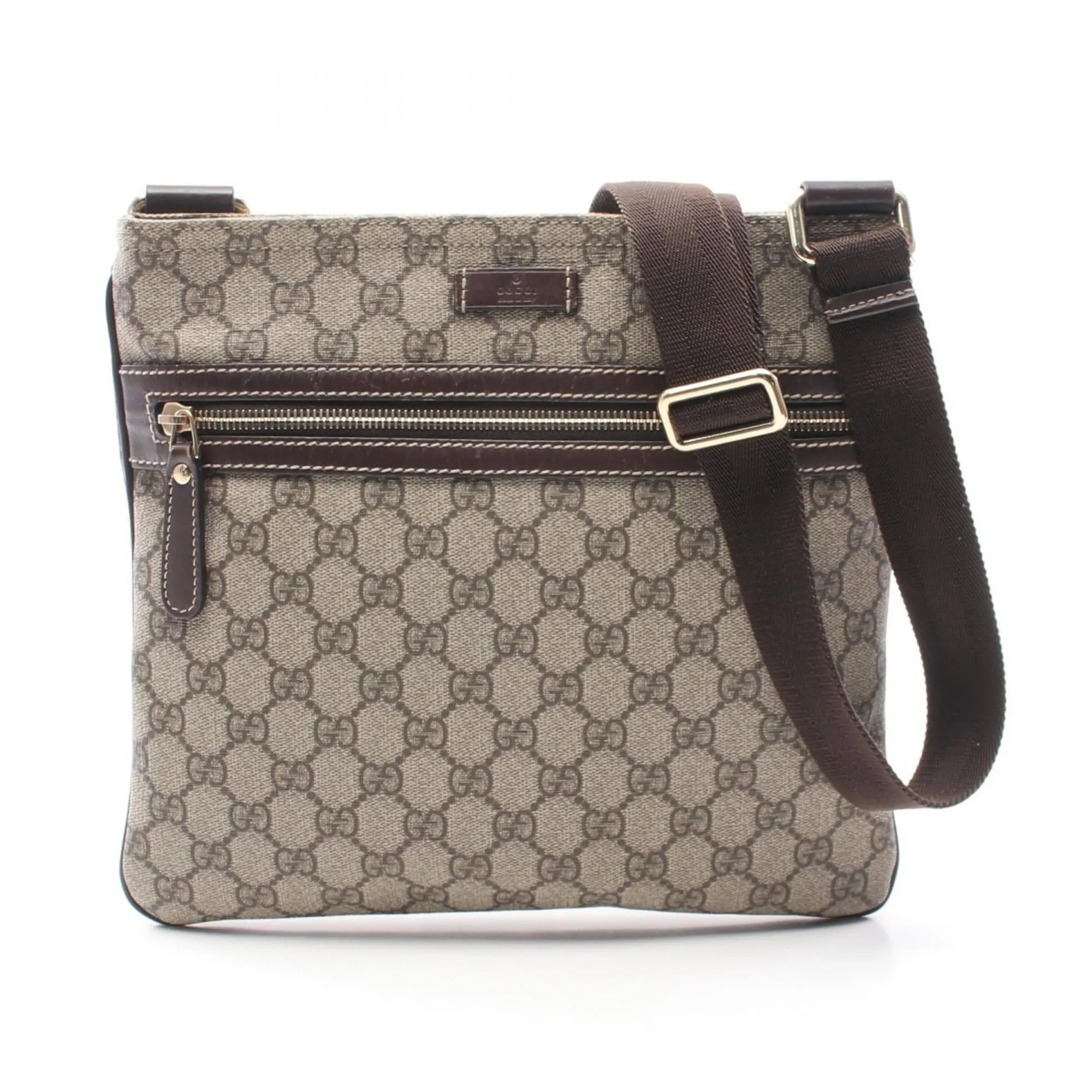 Gucci   Gg Supreme Leather Shoulder Bag (Pre-Owned)