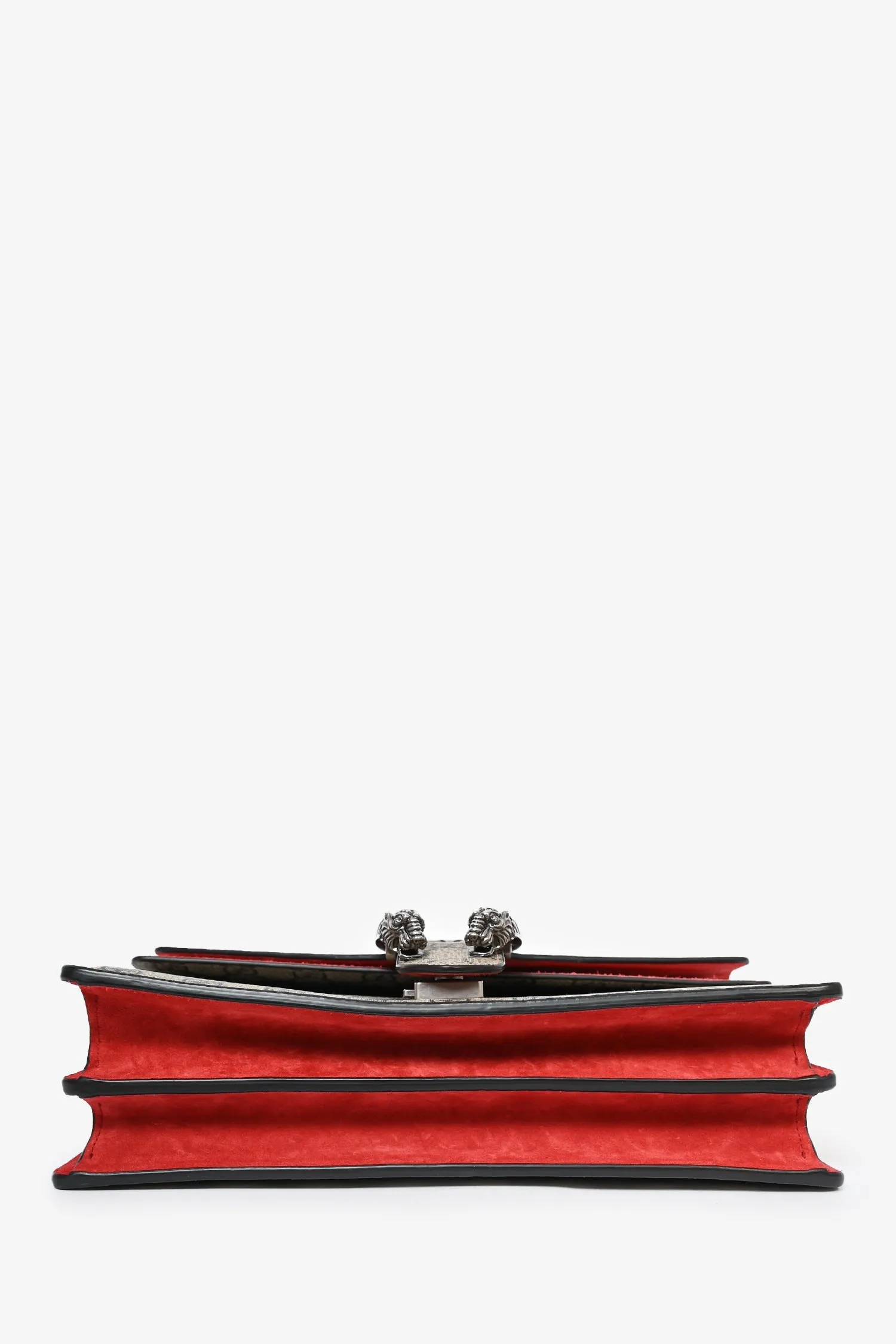 Gucci GG Supreme/Red Suede Small Dionysus Shoulder Bag