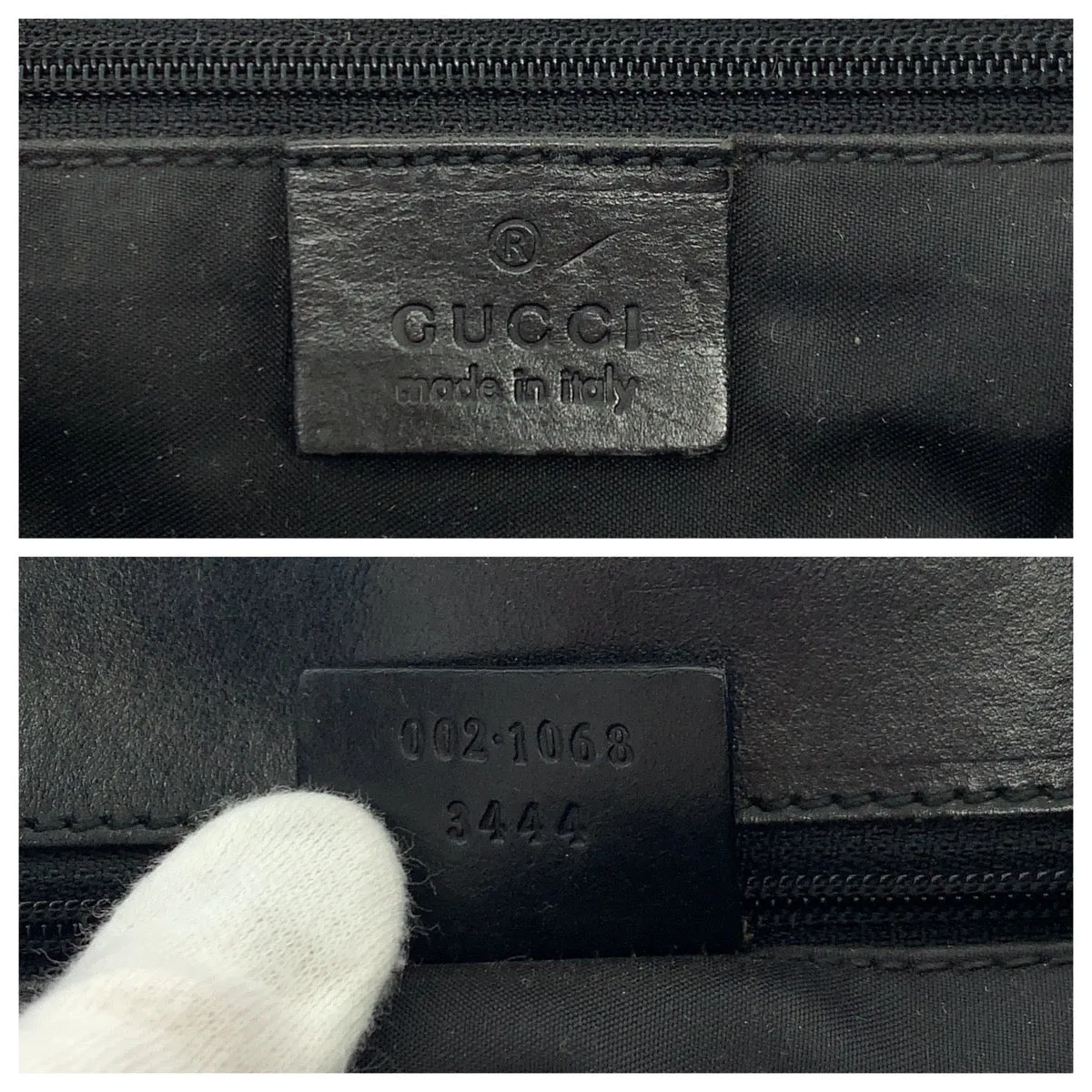 Gucci Jackie Black GG Canvas Shoulder Bag