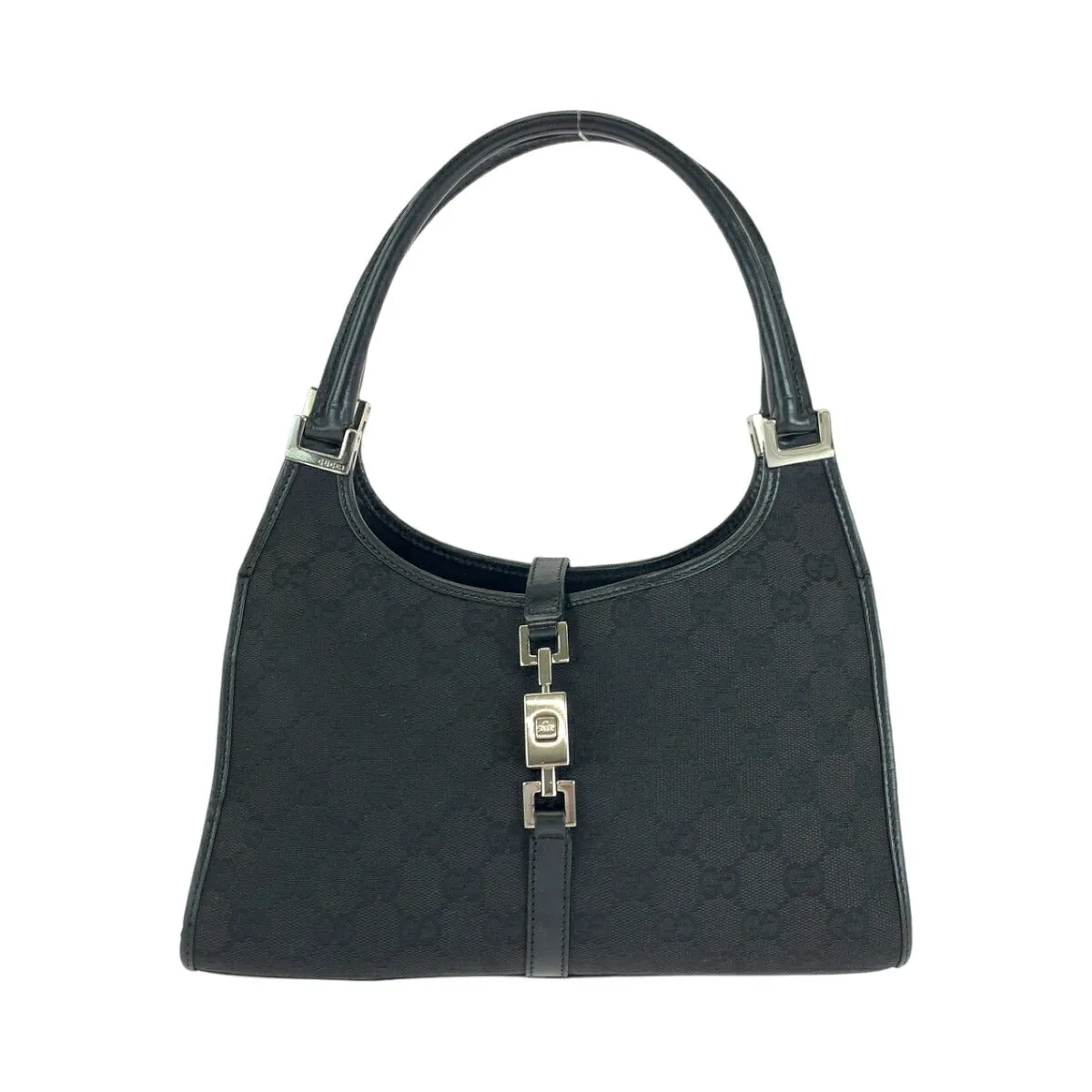 Gucci Jackie Black GG Canvas Shoulder Bag