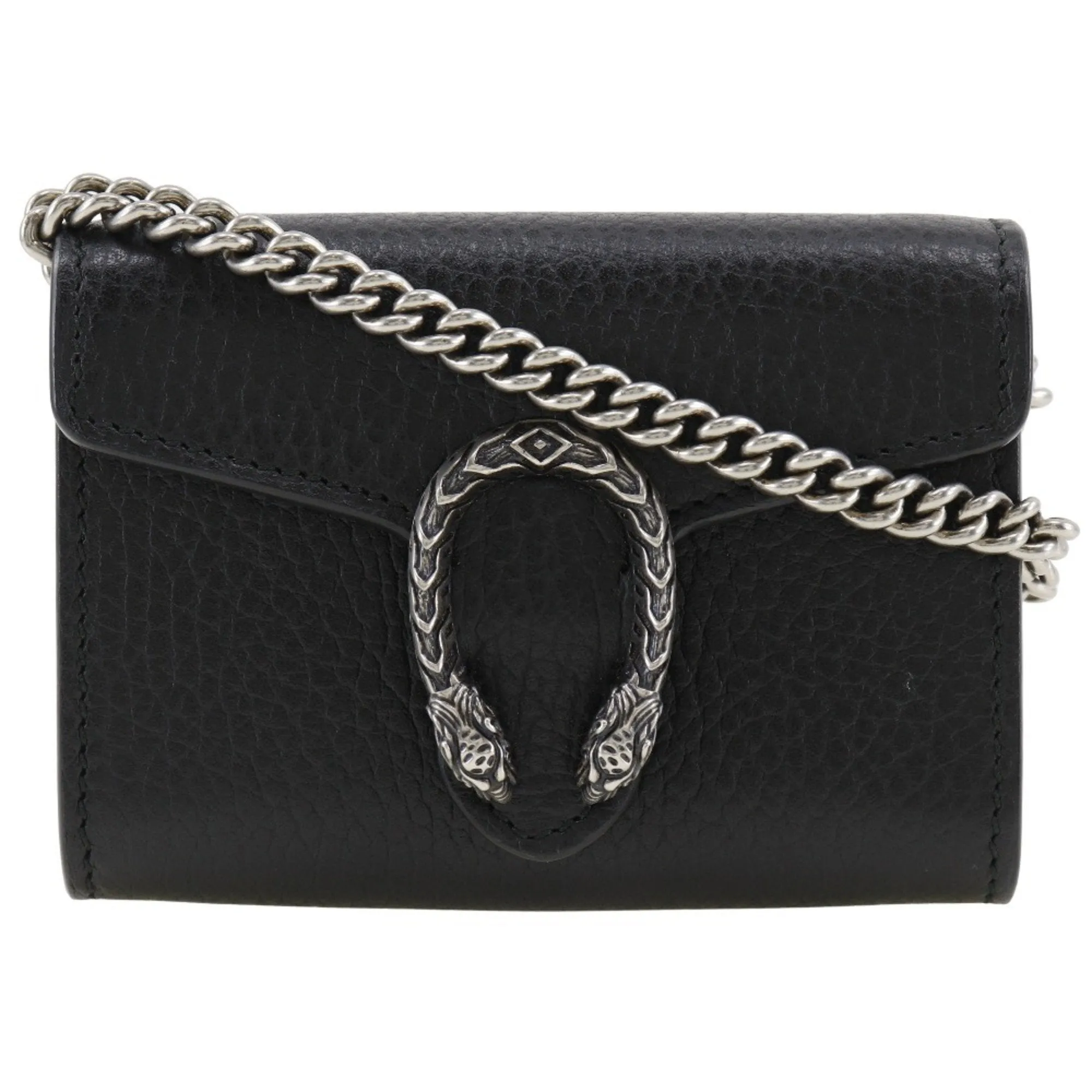 Gucci  Leather Chain/Shoulder Wallet (Pre-Owned)
