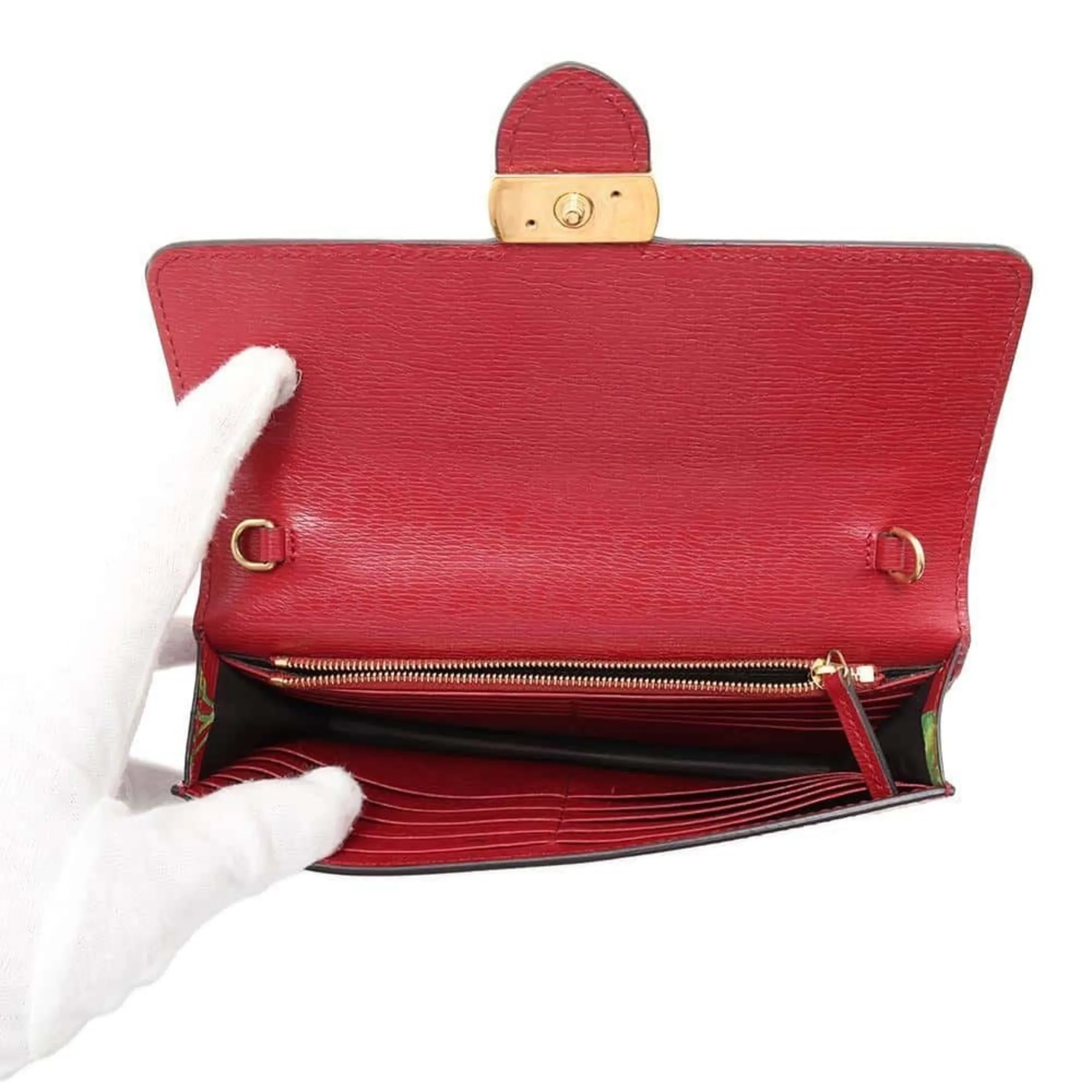Gucci  Leather Chain/Shoulder Wallet (Pre-Owned)