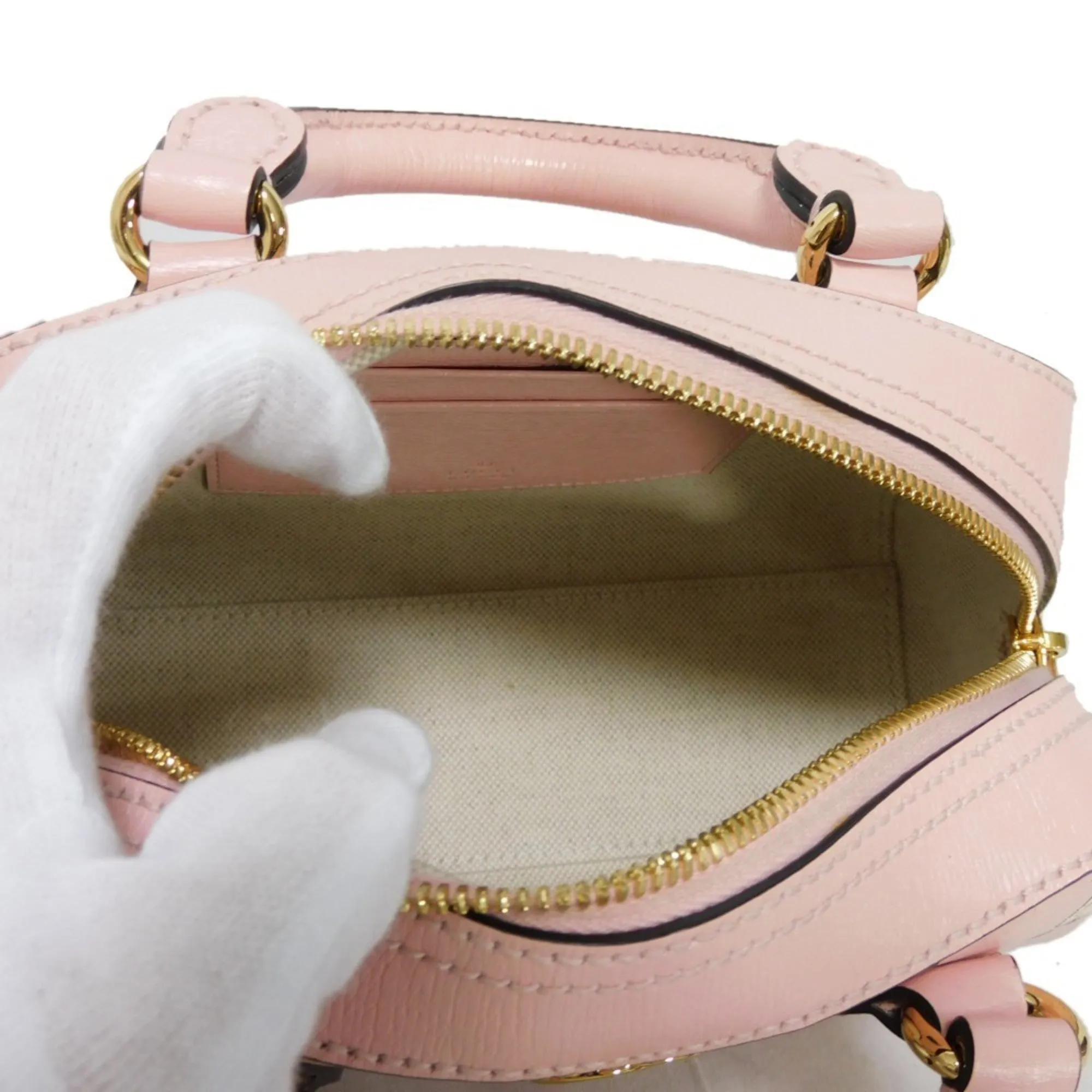 Gucci  Leather Handbag Shoulder Bag (Pre-Owned)
