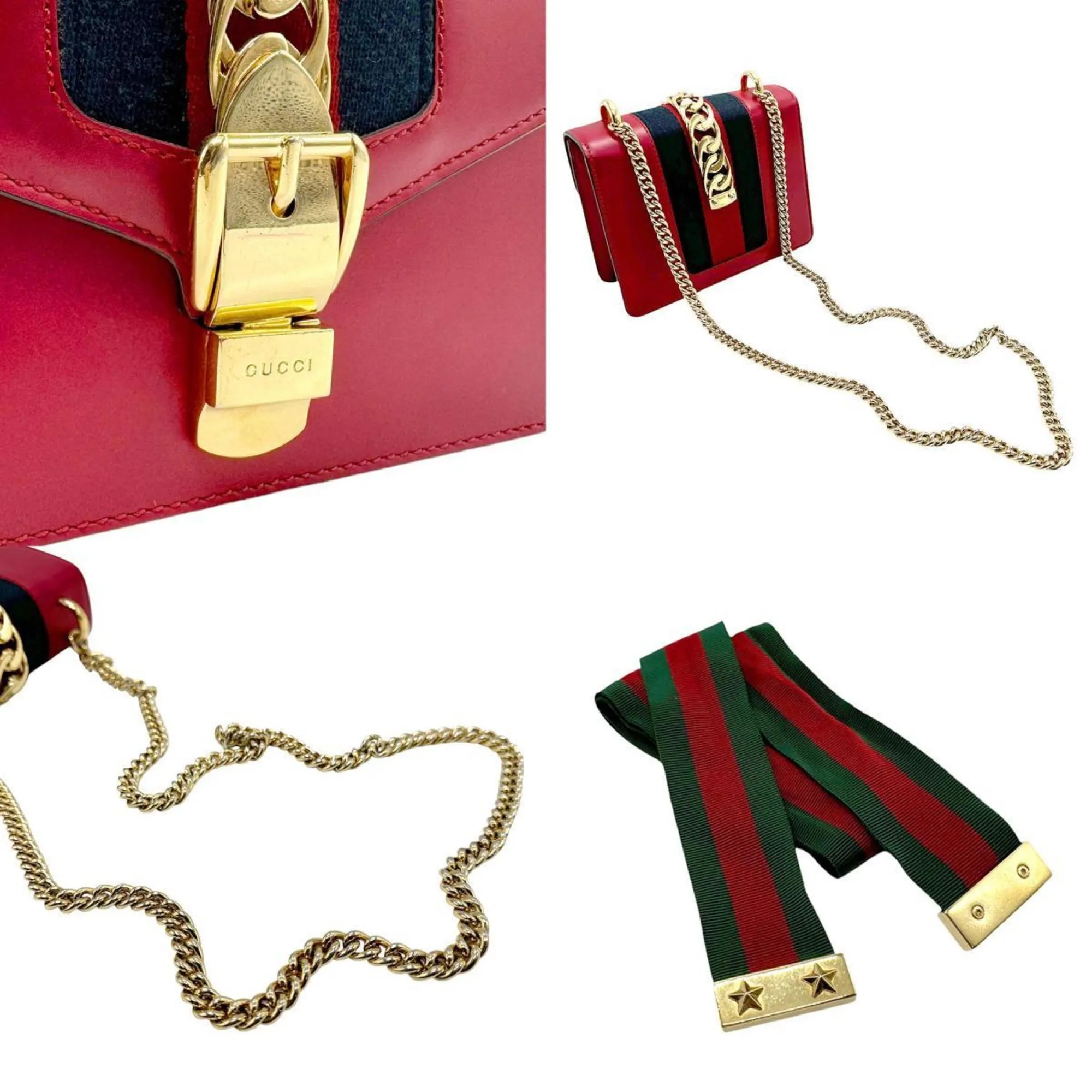 Gucci  Leather Shoulder Bag (Pre-Owned)