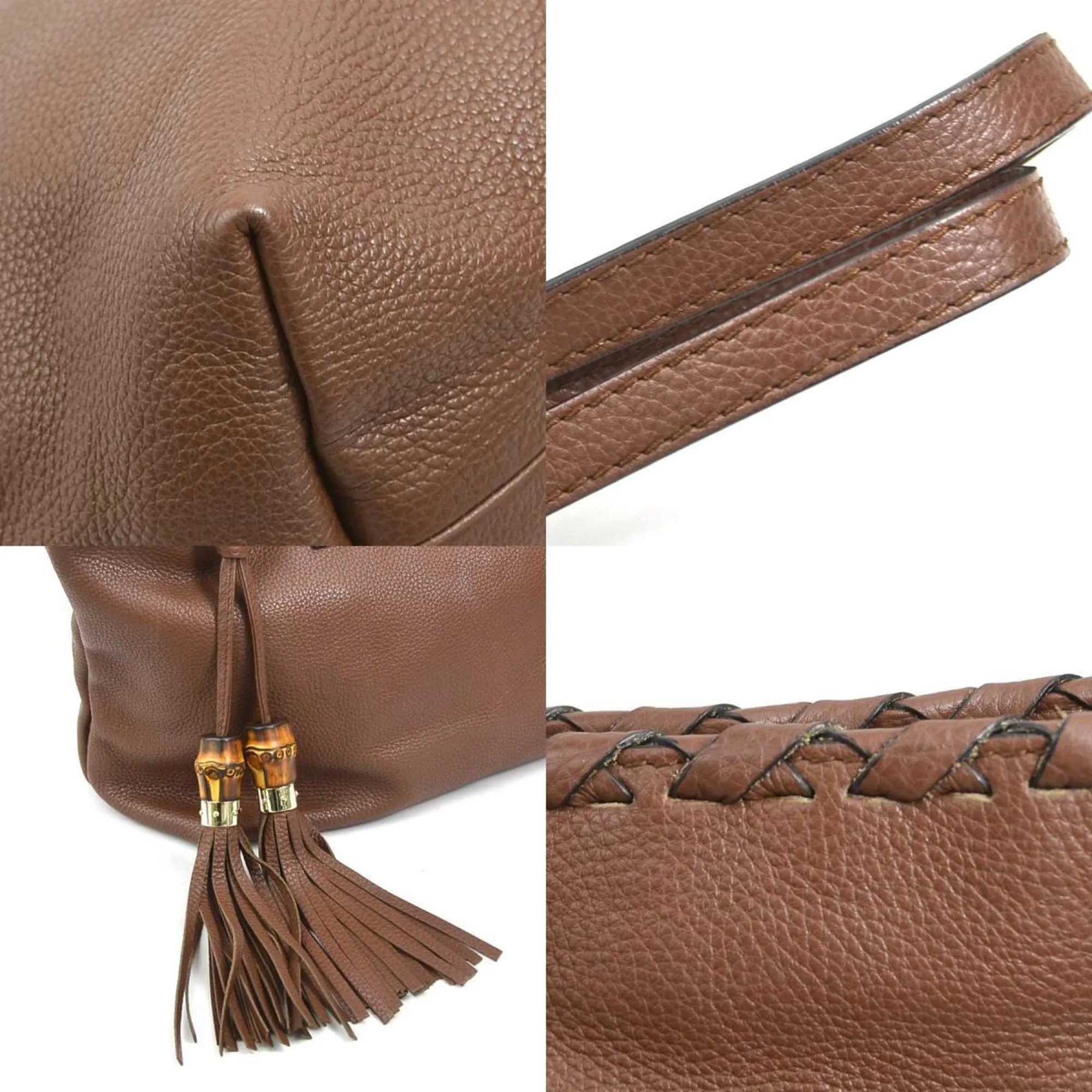 Gucci  Leather Shoulder Bag Tote Bag (Pre-Owned)