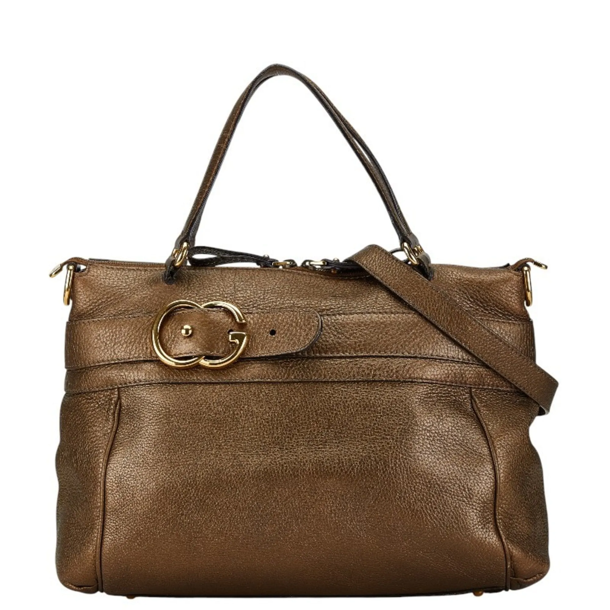 Gucci  Leather Shoulder Bag Tote Bag (Pre-Owned)