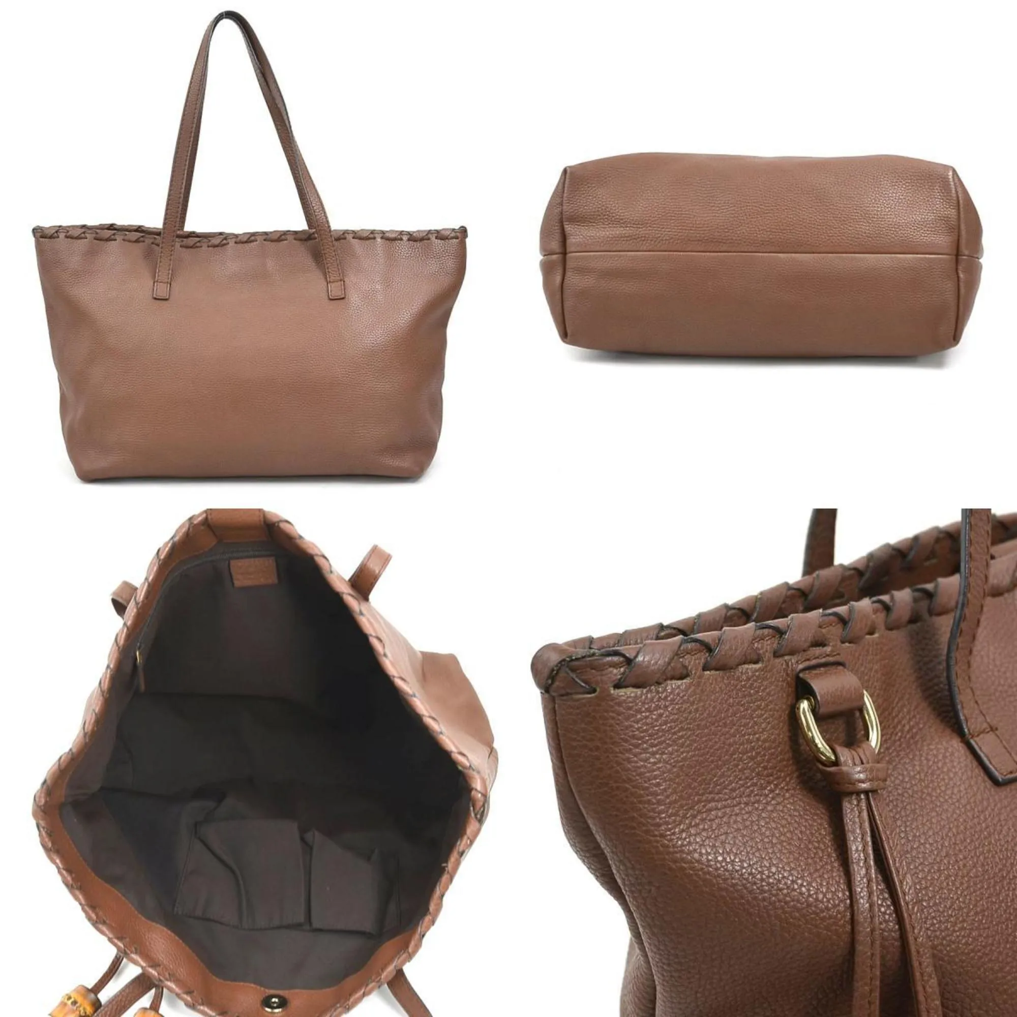 Gucci  Leather Shoulder Bag Tote Bag (Pre-Owned)