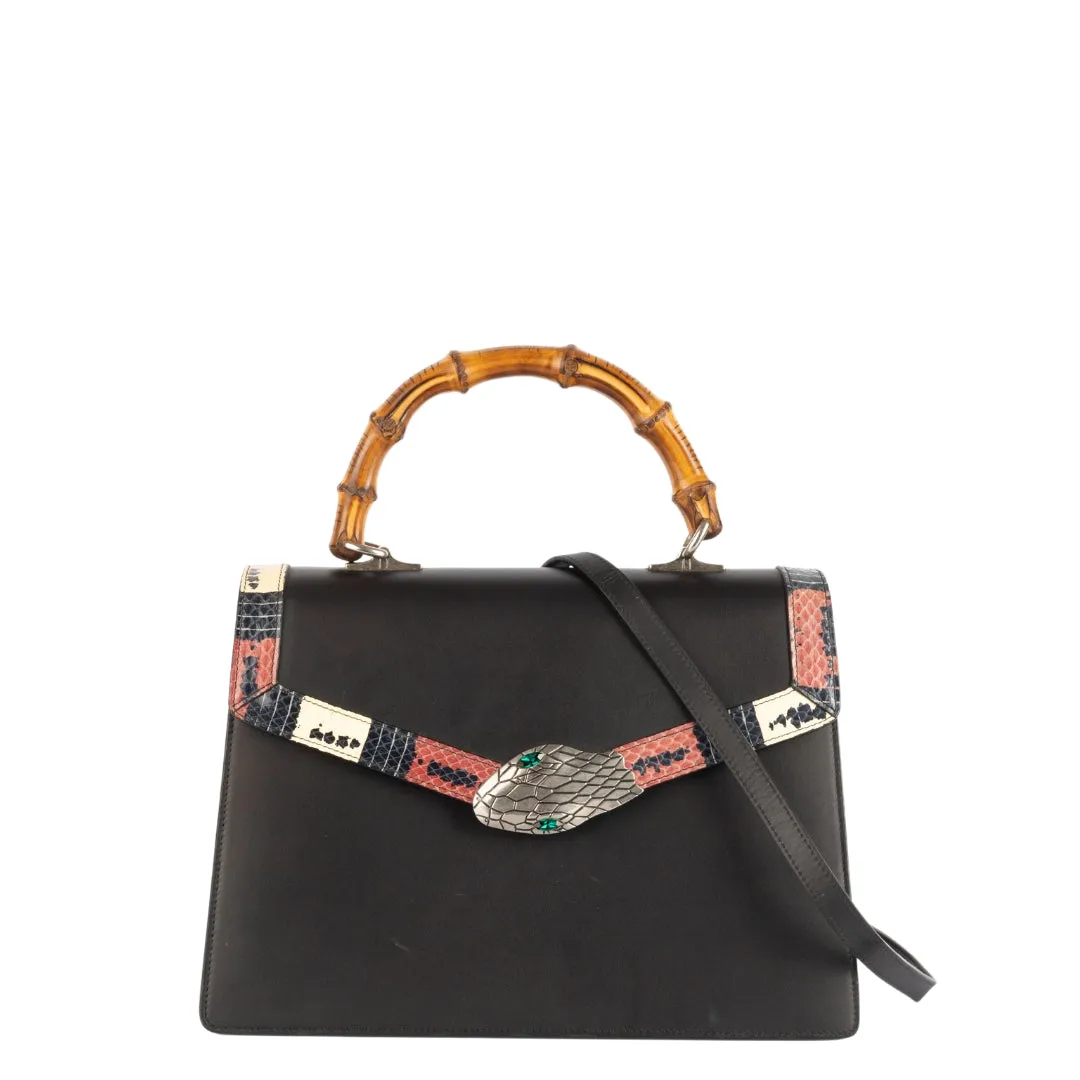 Gucci Lilith Leather Top Handle Bag flash sale luggage