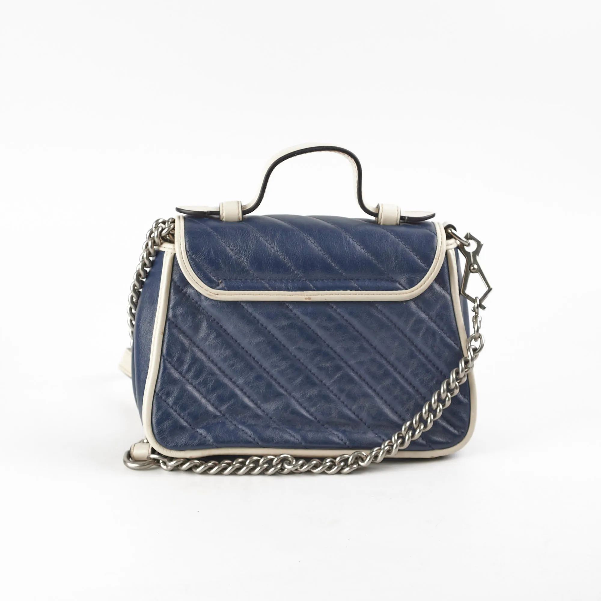 Gucci Marmont Top Handle Navy