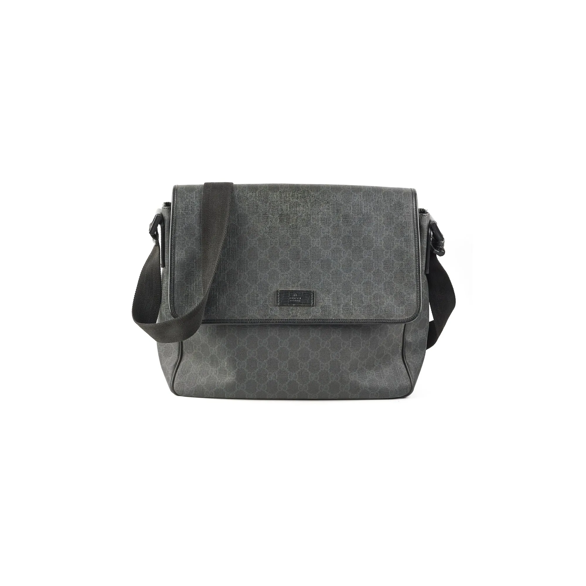 Gucci Mens Black Shoulder Monogram Bag