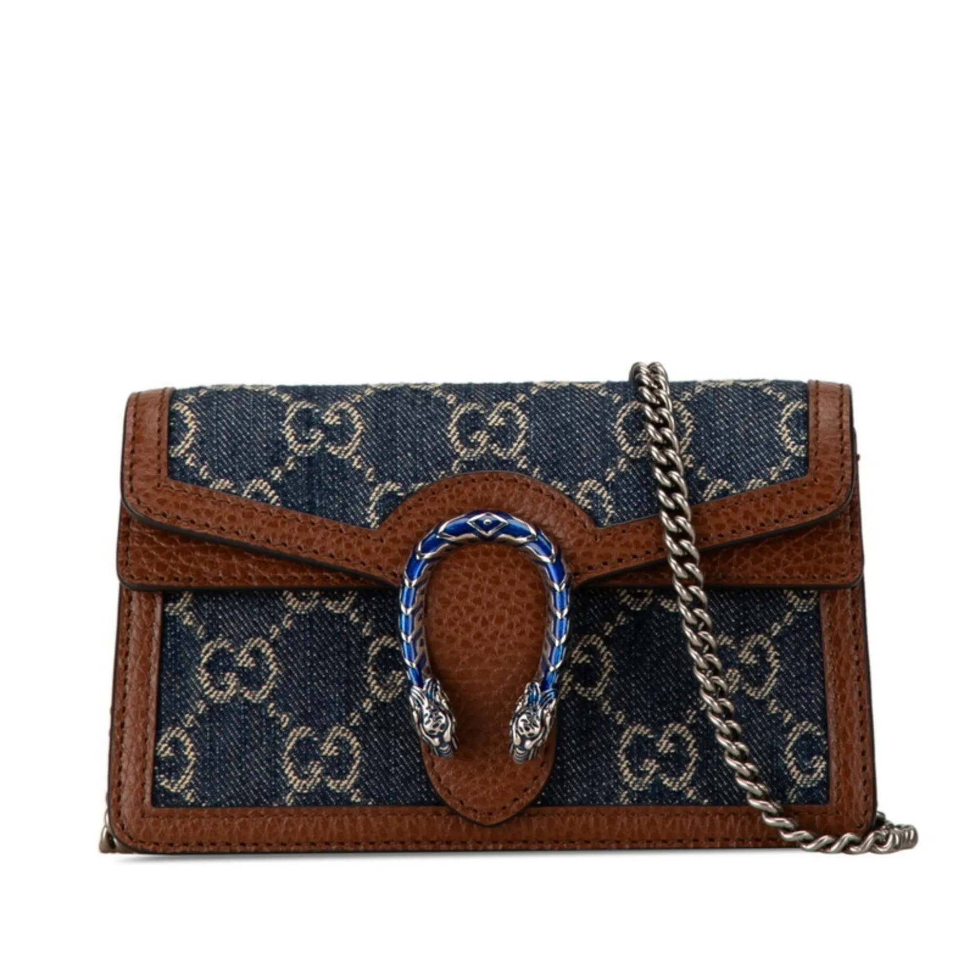 Gucci  Navy blue Leather Shoulder Bag (Pre-Owned)