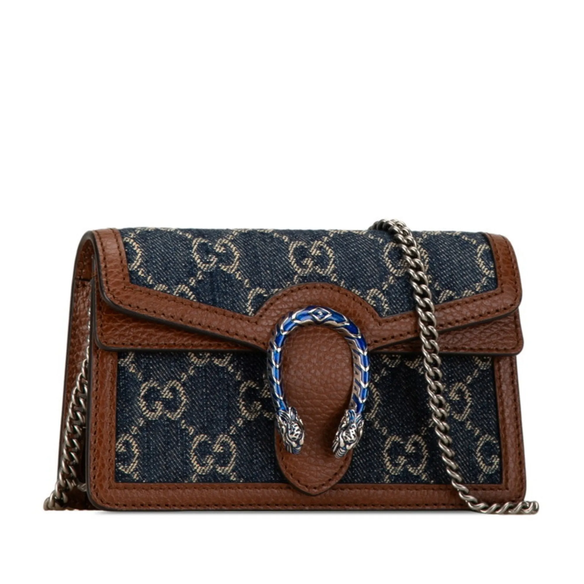 Gucci  Navy blue Leather Shoulder Bag (Pre-Owned)