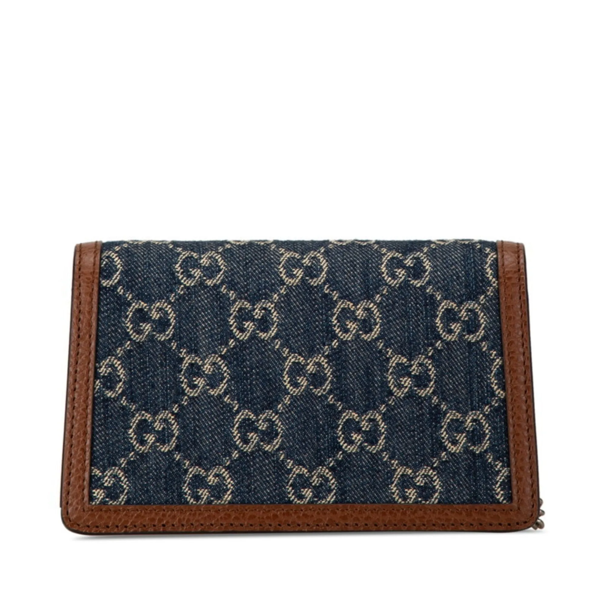 Gucci  Navy blue Leather Shoulder Bag (Pre-Owned)