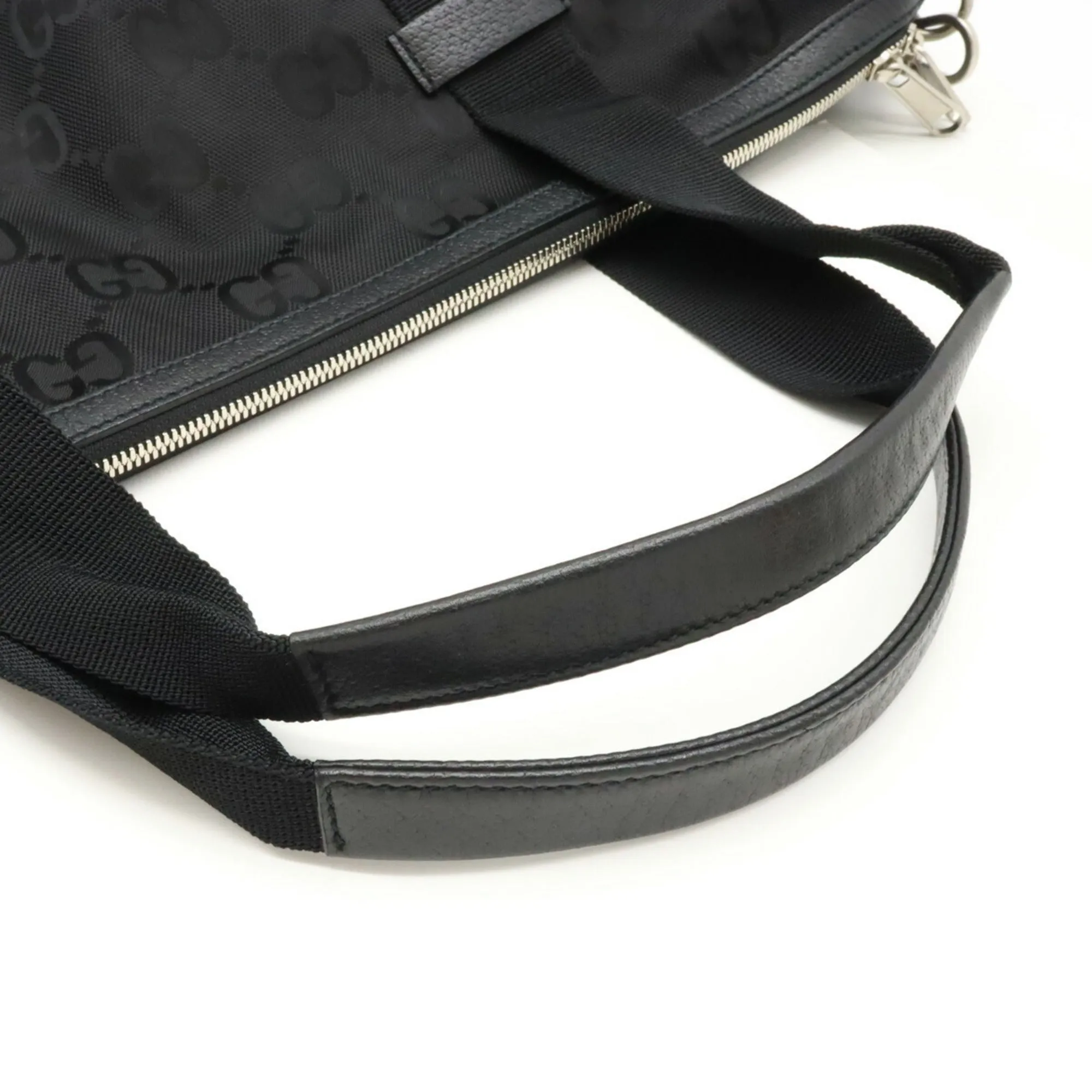 Gucci  Nylon Canvas Leather Boston Bag Shoulder Bag (Pre-Owned)