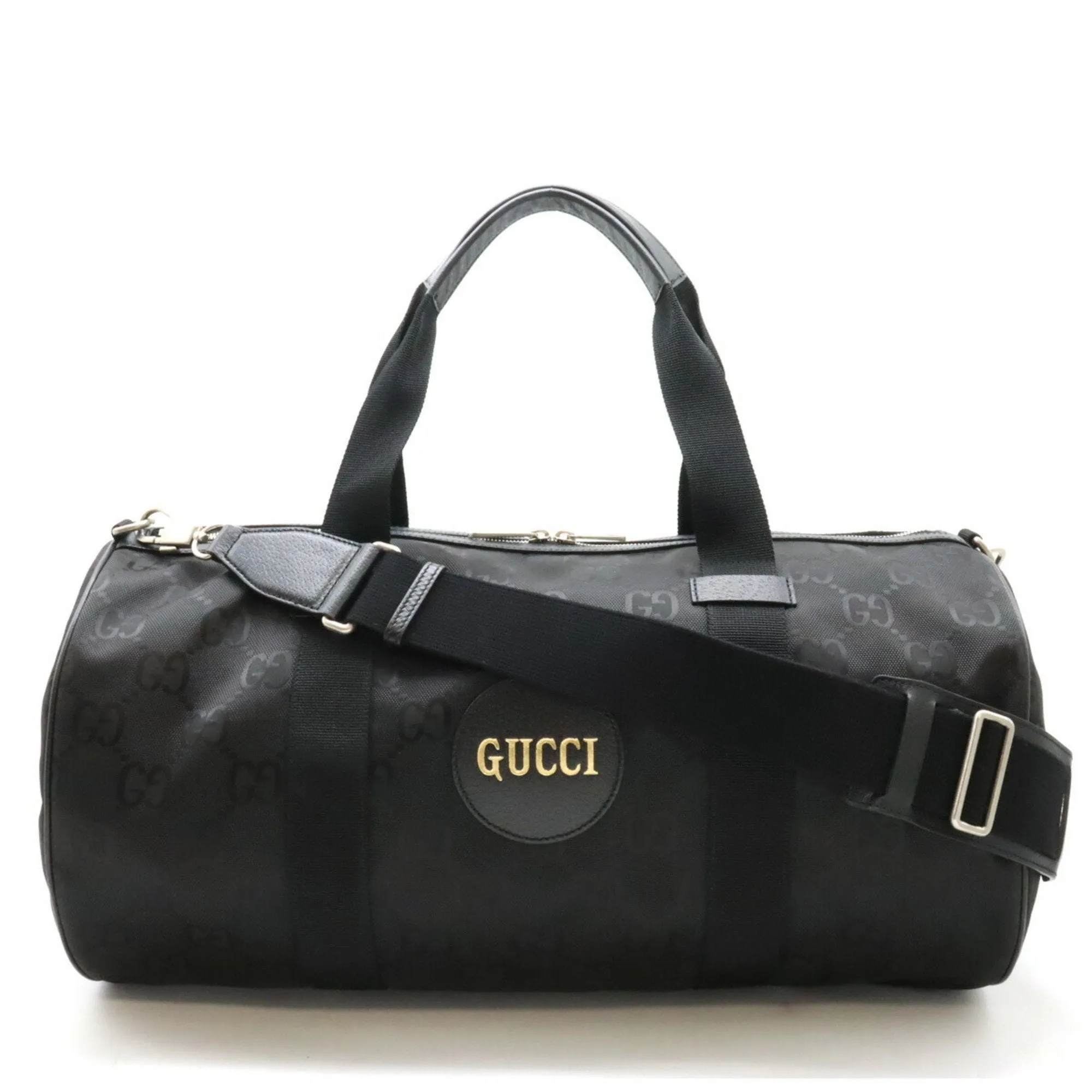 Gucci  Nylon Canvas Leather Boston Bag Shoulder Bag (Pre-Owned)