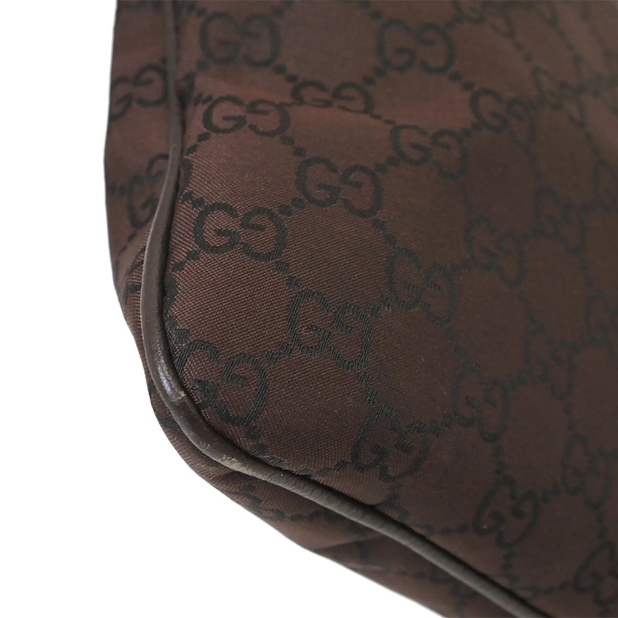 Gucci  Nylon Leather Shoulder Bag (Pre-Owned)
