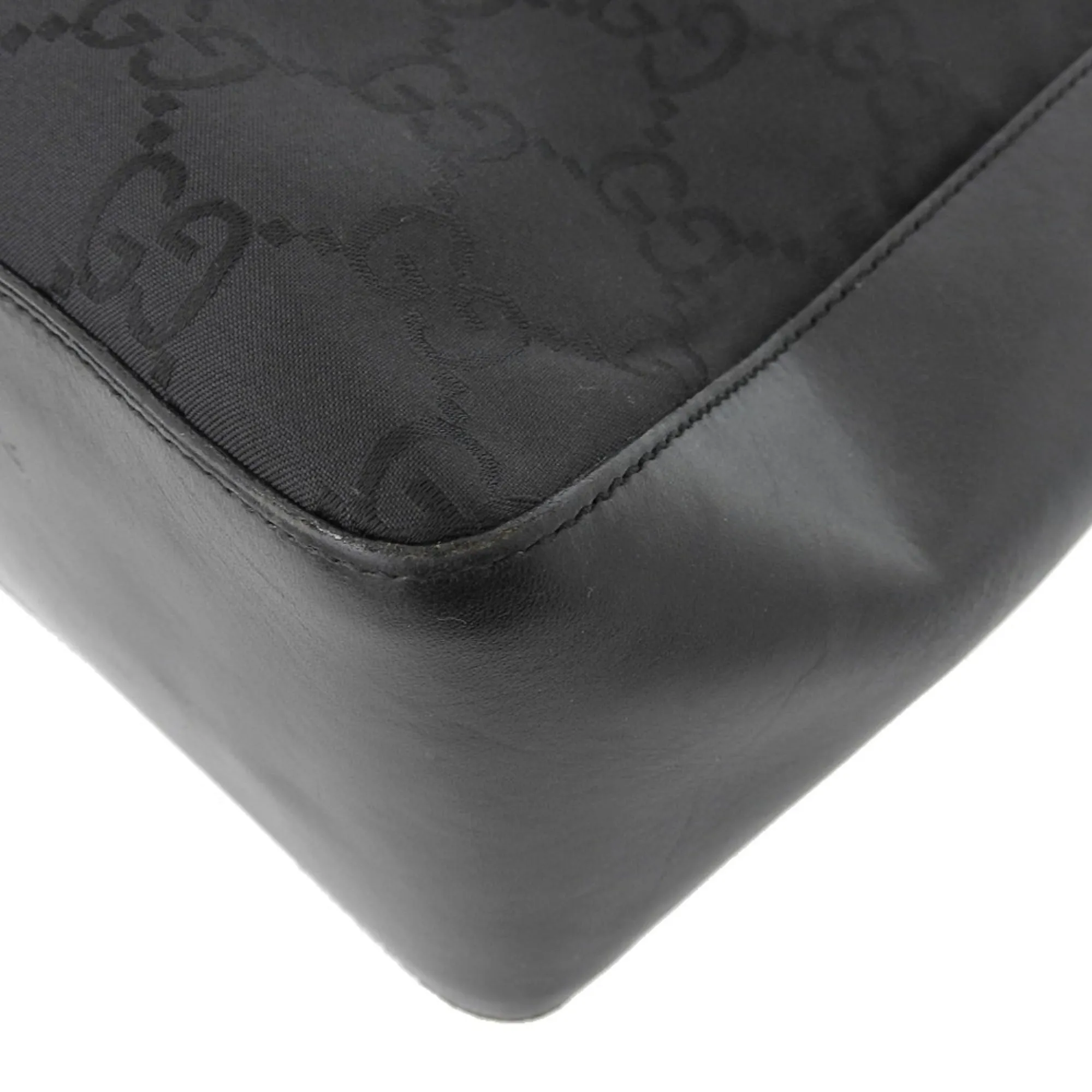 Gucci  Nylon Leather Shoulder Bag (Pre-Owned)