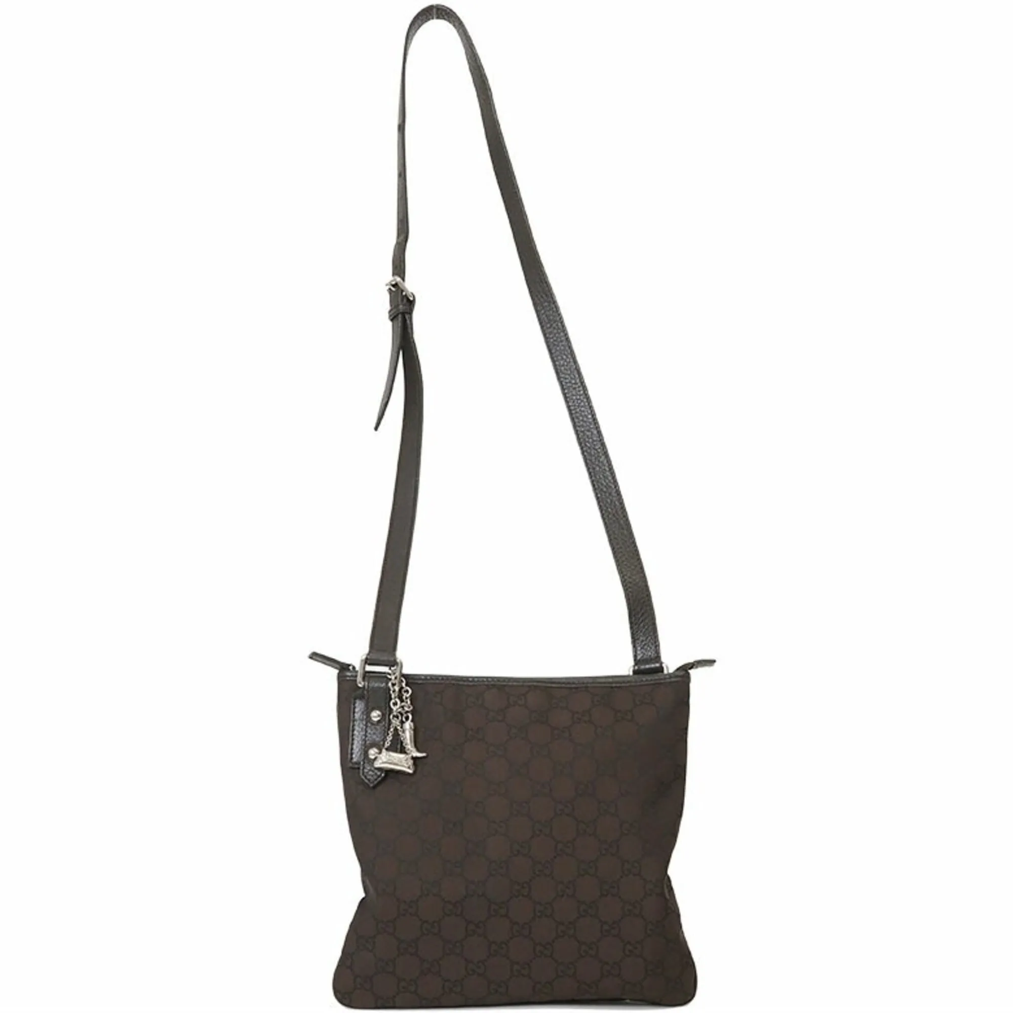 Gucci  Nylon Leather Shoulder Bag (Pre-Owned)