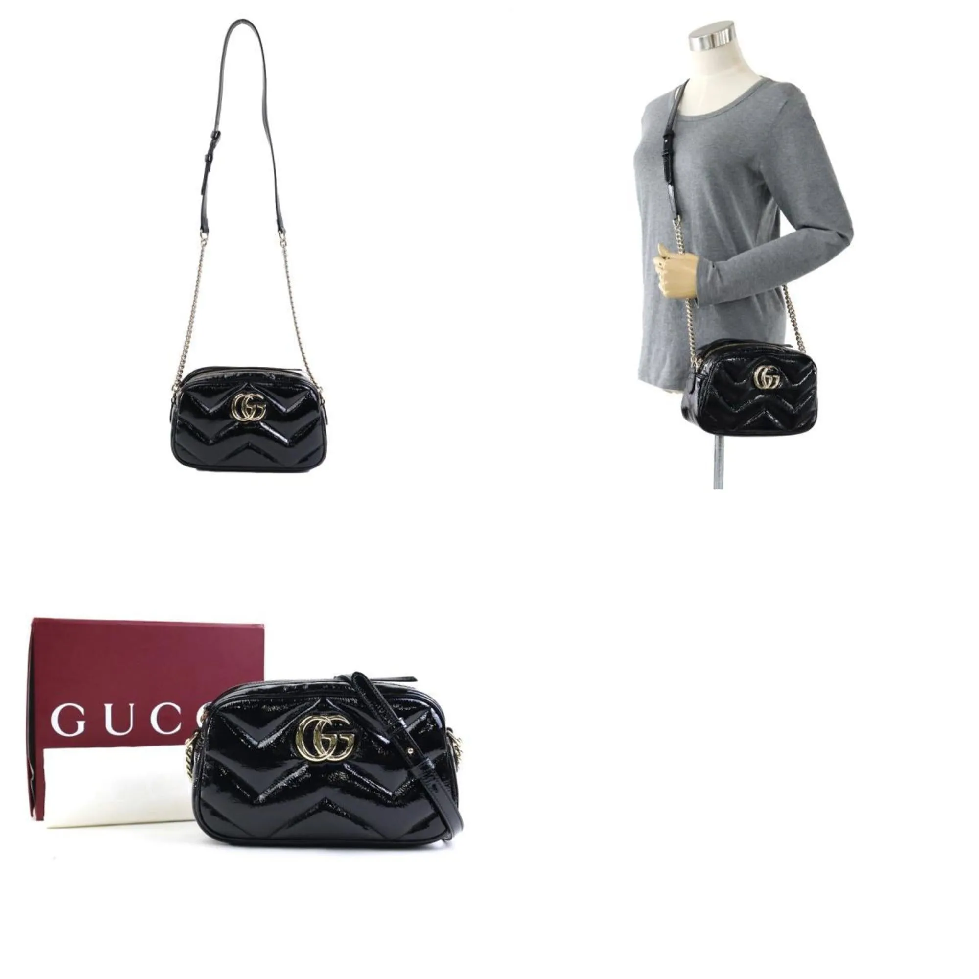 Gucci  Patent Leather Shoulder Bag (Pre-Owned)